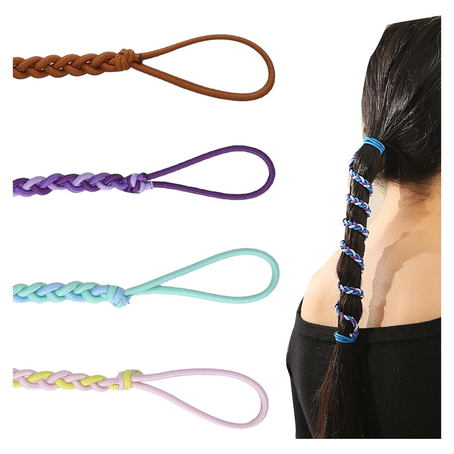 Coletas Trenzadas Coloridas YOcity 40.64 cm 4 Paquetes