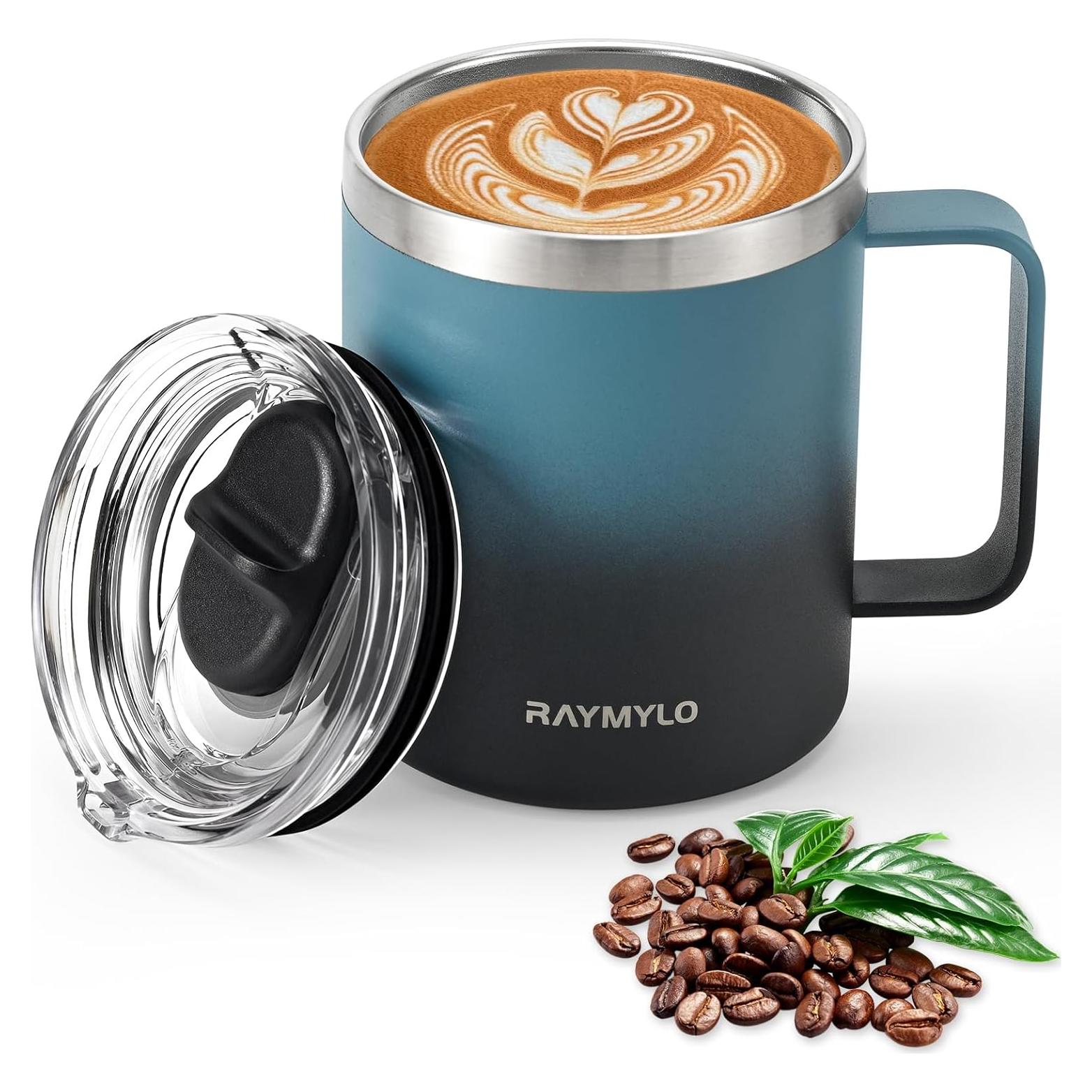 Taza de Café Aislada RAYMYLO 12 oz Acero Inoxidable Doble Pared