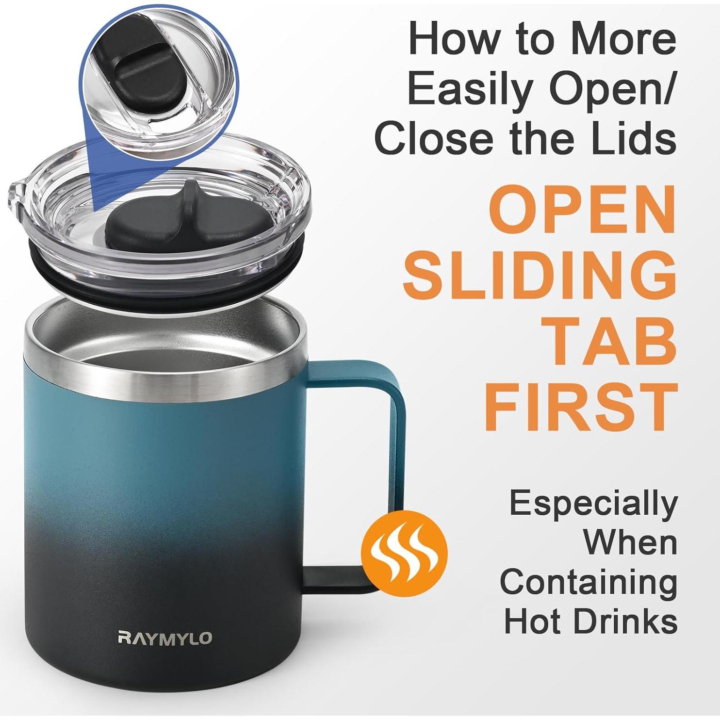 Taza de Café Aislada RAYMYLO 12 oz Acero Inoxidable Doble Pared