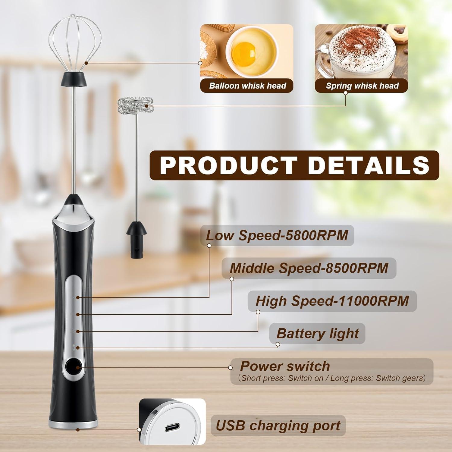 Espumador de Leche Eléctrico Genérico DADANQI 3 Velocidades