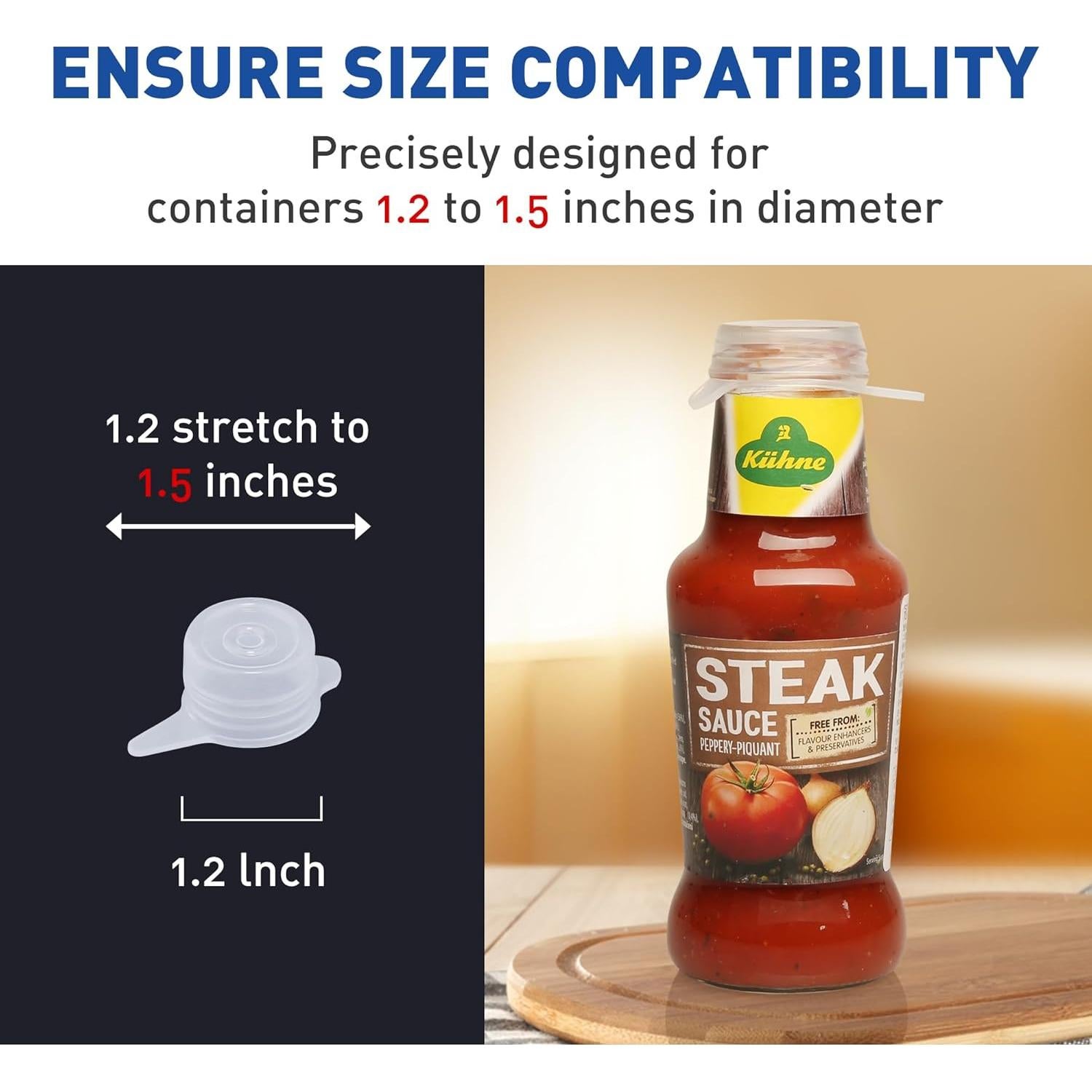 Tapa de Silicona Estirable Walgett 3.05 cm Paquete de 8