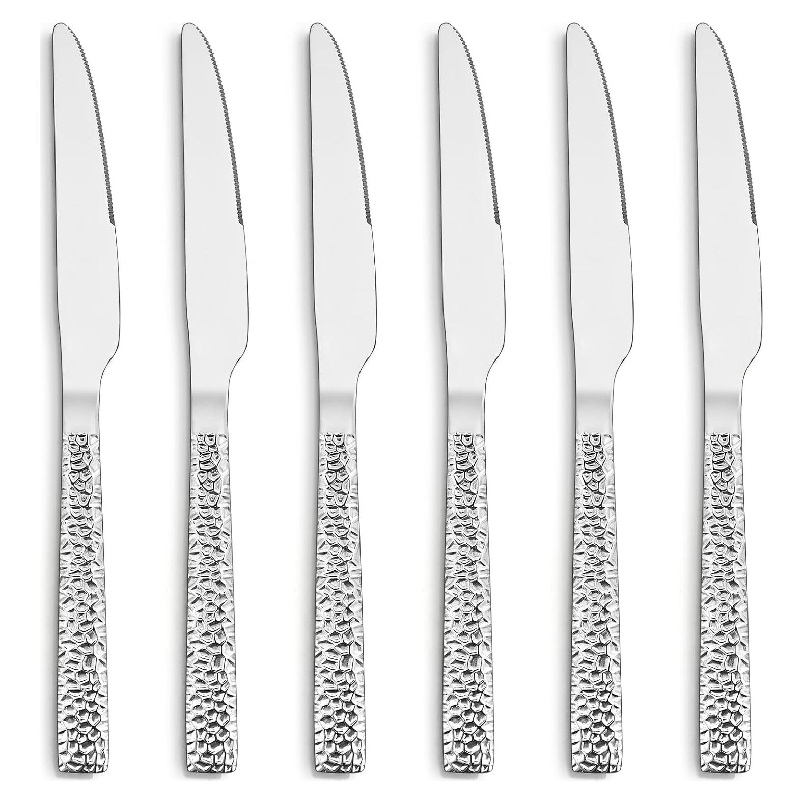 Juego de Cuchillos de Cena E-far 6 Pzs Acero Inoxidable 22.6 cm