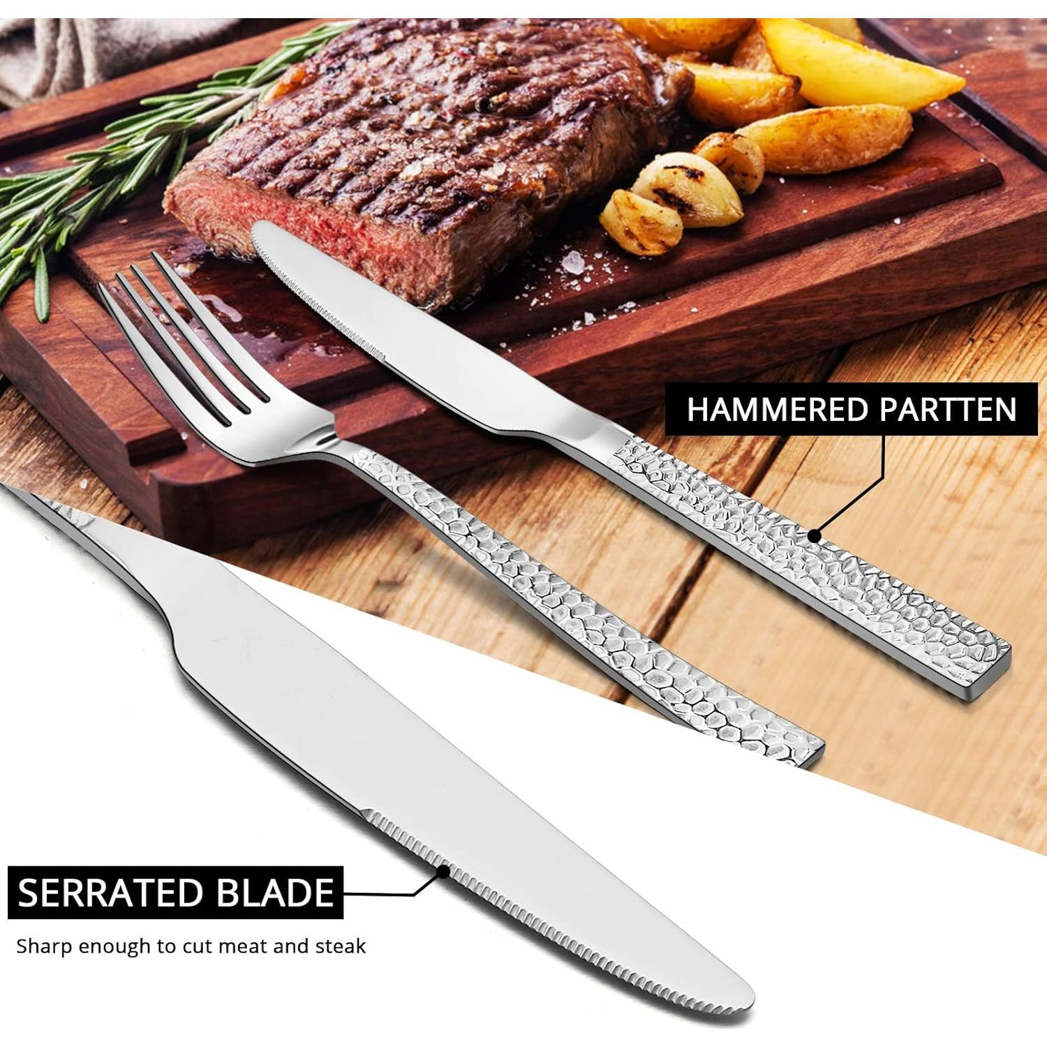 Juego de Cuchillos de Cena E-far 6 Pzs Acero Inoxidable 22.6 cm