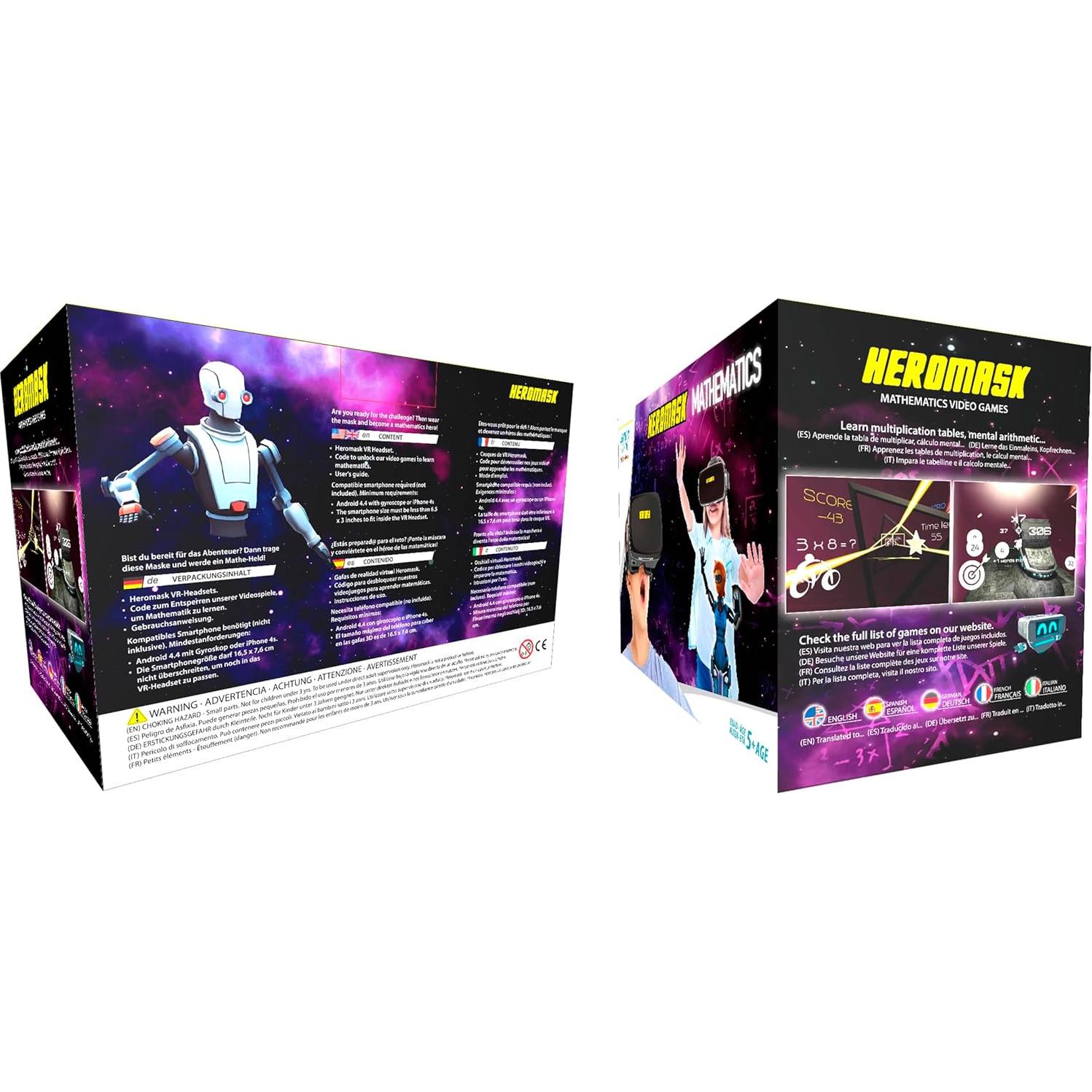 Auriculares VR Heromask Juegos Matemáticas 5-12 Años