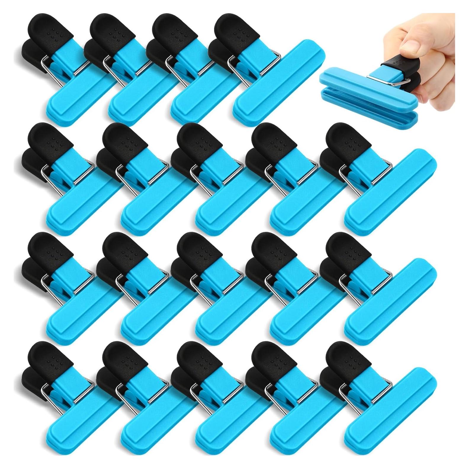 20 Clips para Sellar Alimentos Wonderjune Azul 7.8x6.5 cm