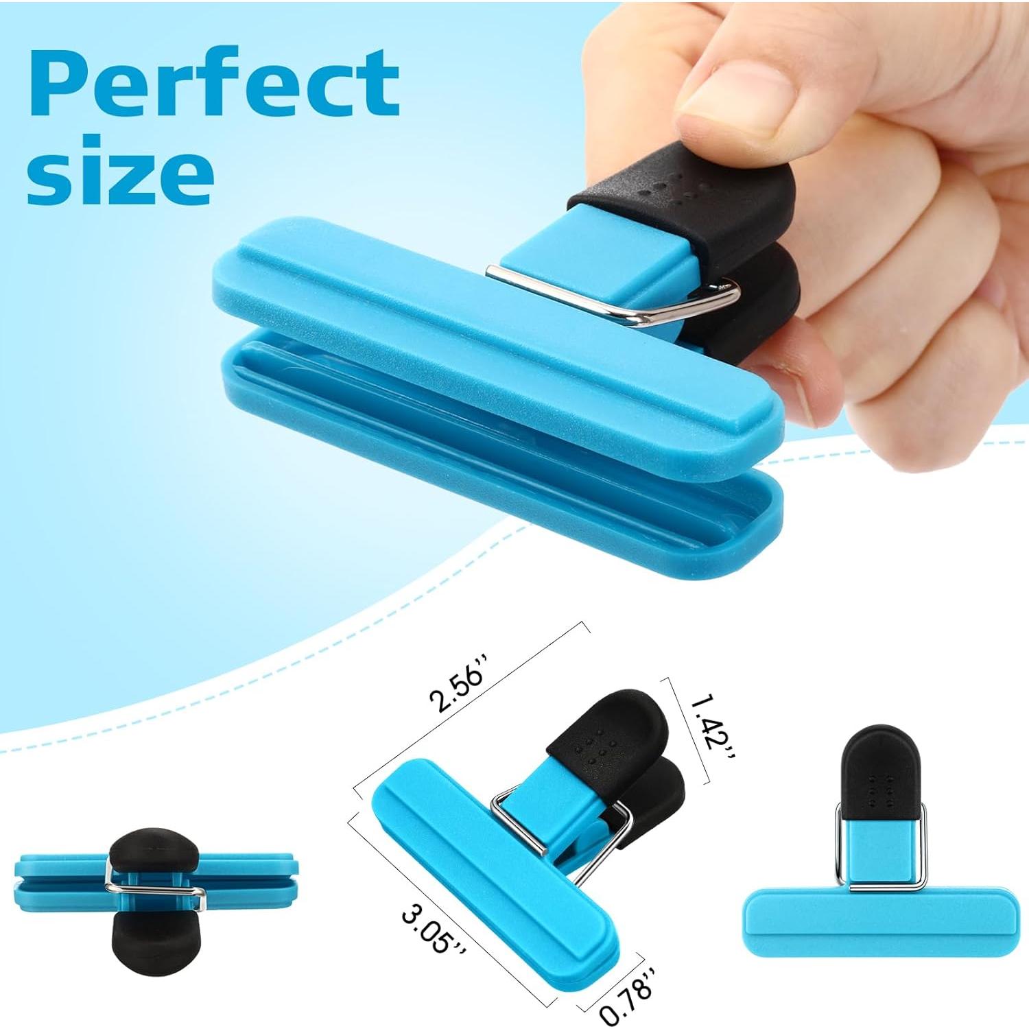 20 Clips para Sellar Alimentos Wonderjune Azul 7.8x6.5 cm