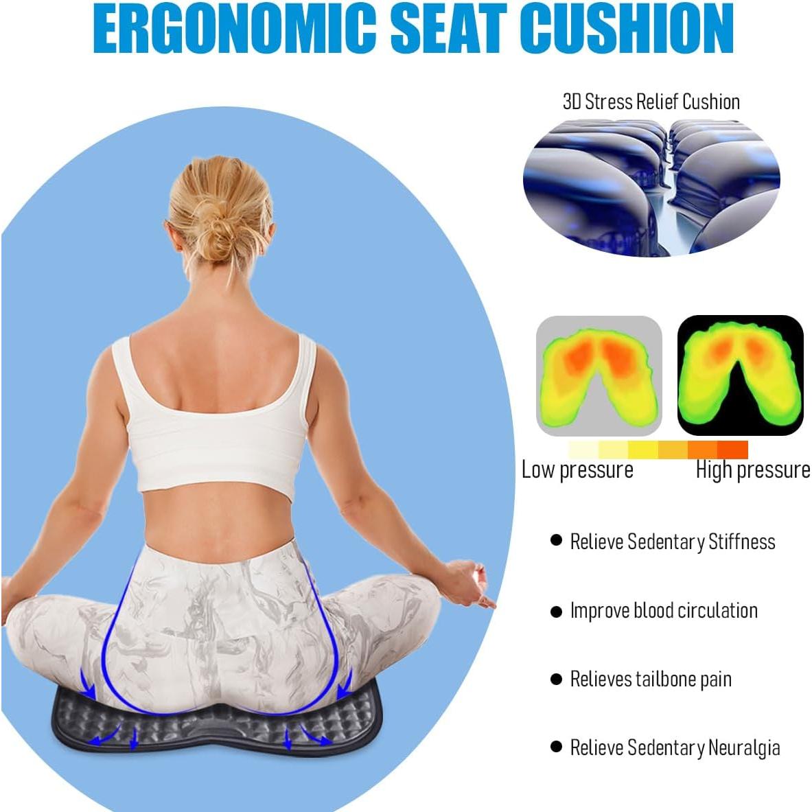 Cojín de Gel Ergonómico Ohaayoo para Alivio de Presión - Negro