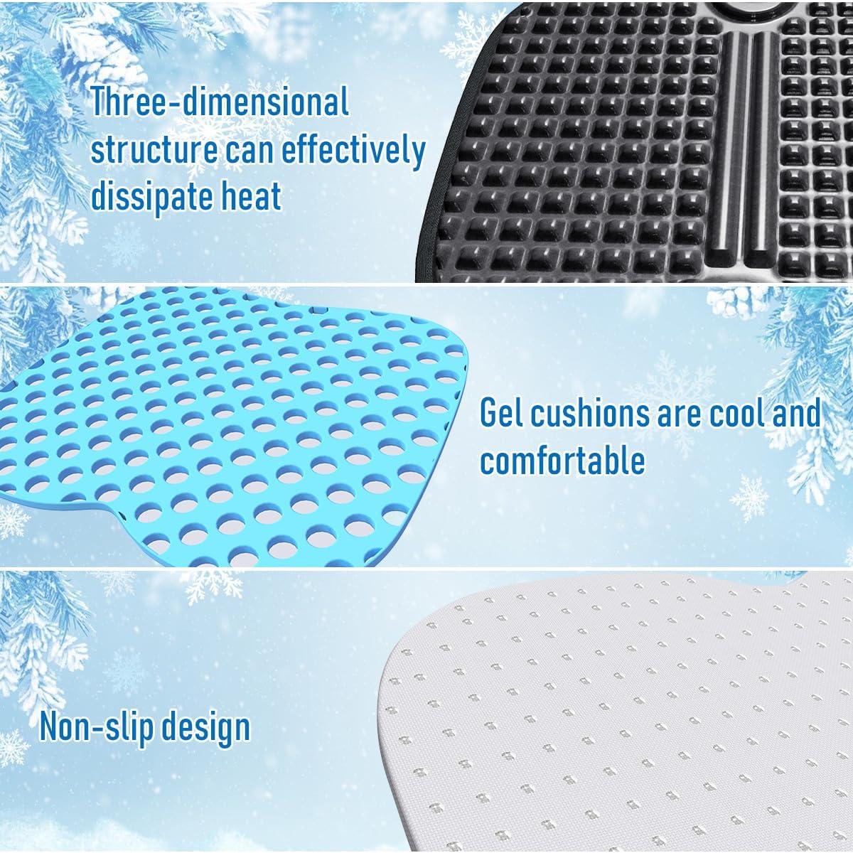 Cojín de Gel Ergonómico Ohaayoo para Alivio de Presión - Negro