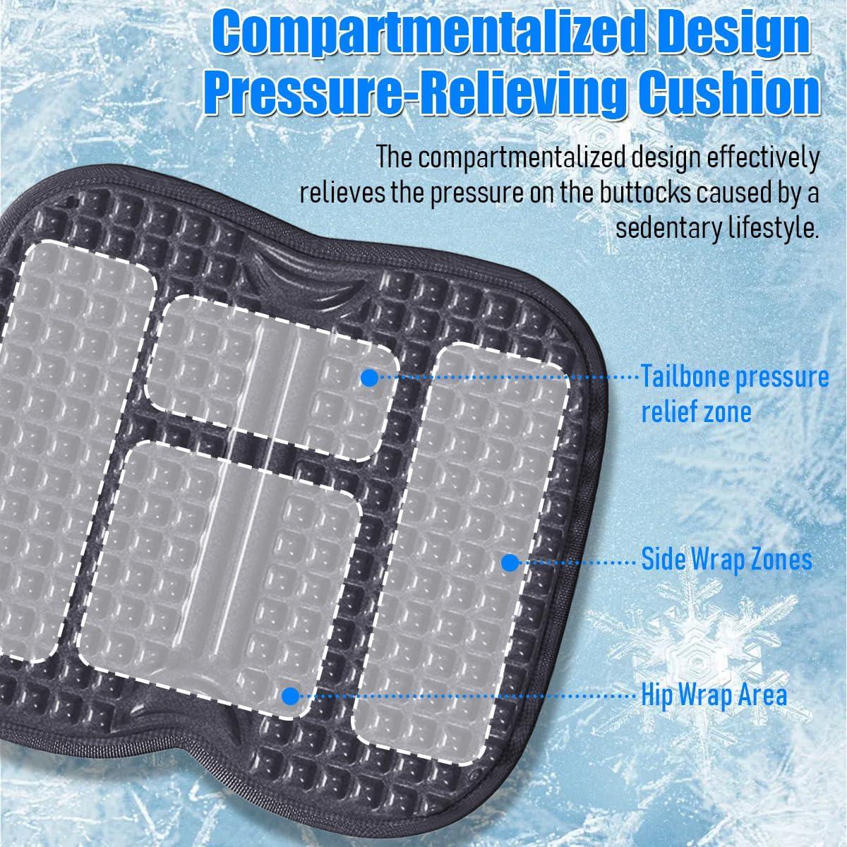 Cojín de Gel Ergonómico Ohaayoo para Alivio de Presión - Negro