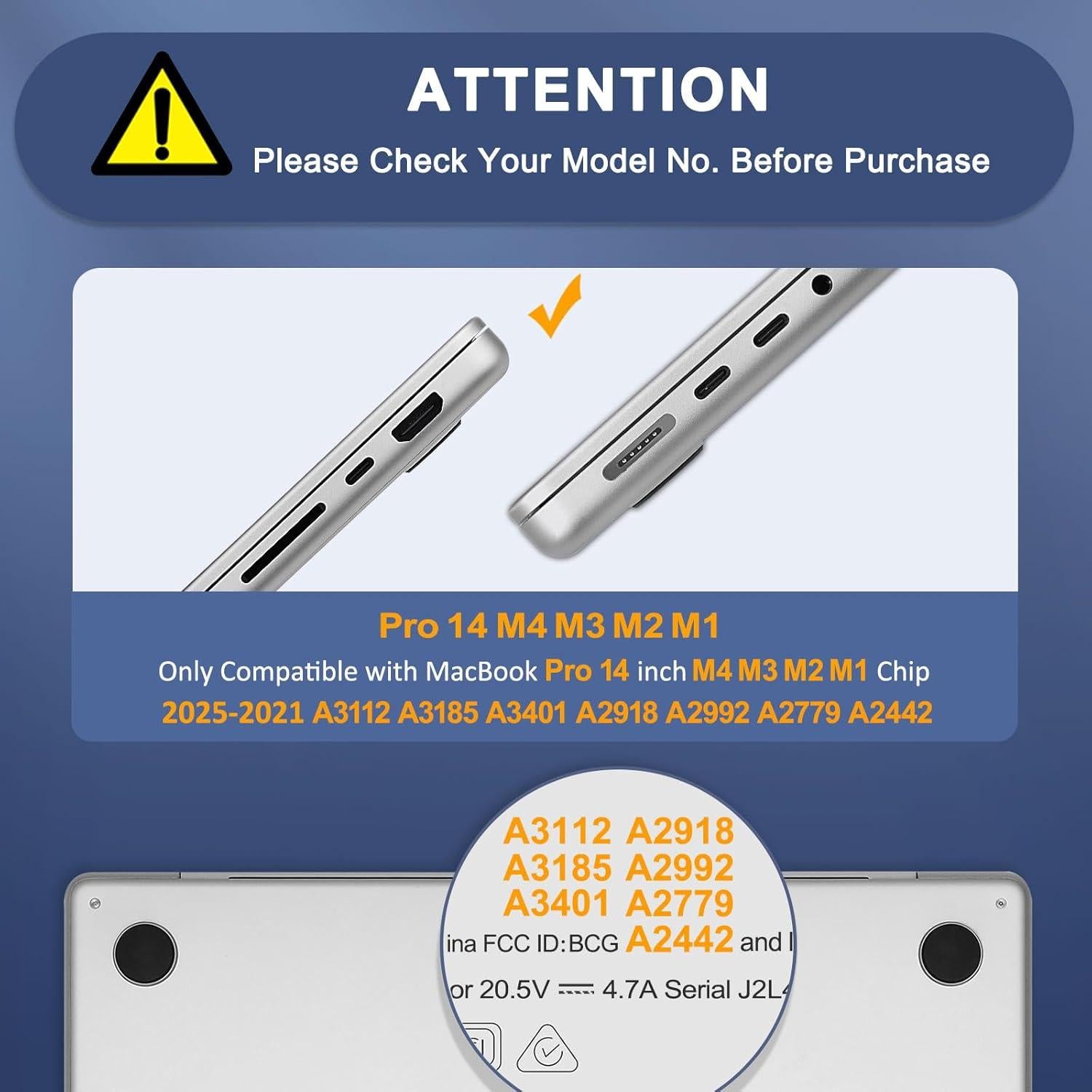 Funda MacBook Pro 14" Mosiso TPU Anti-Rajaduras Negro