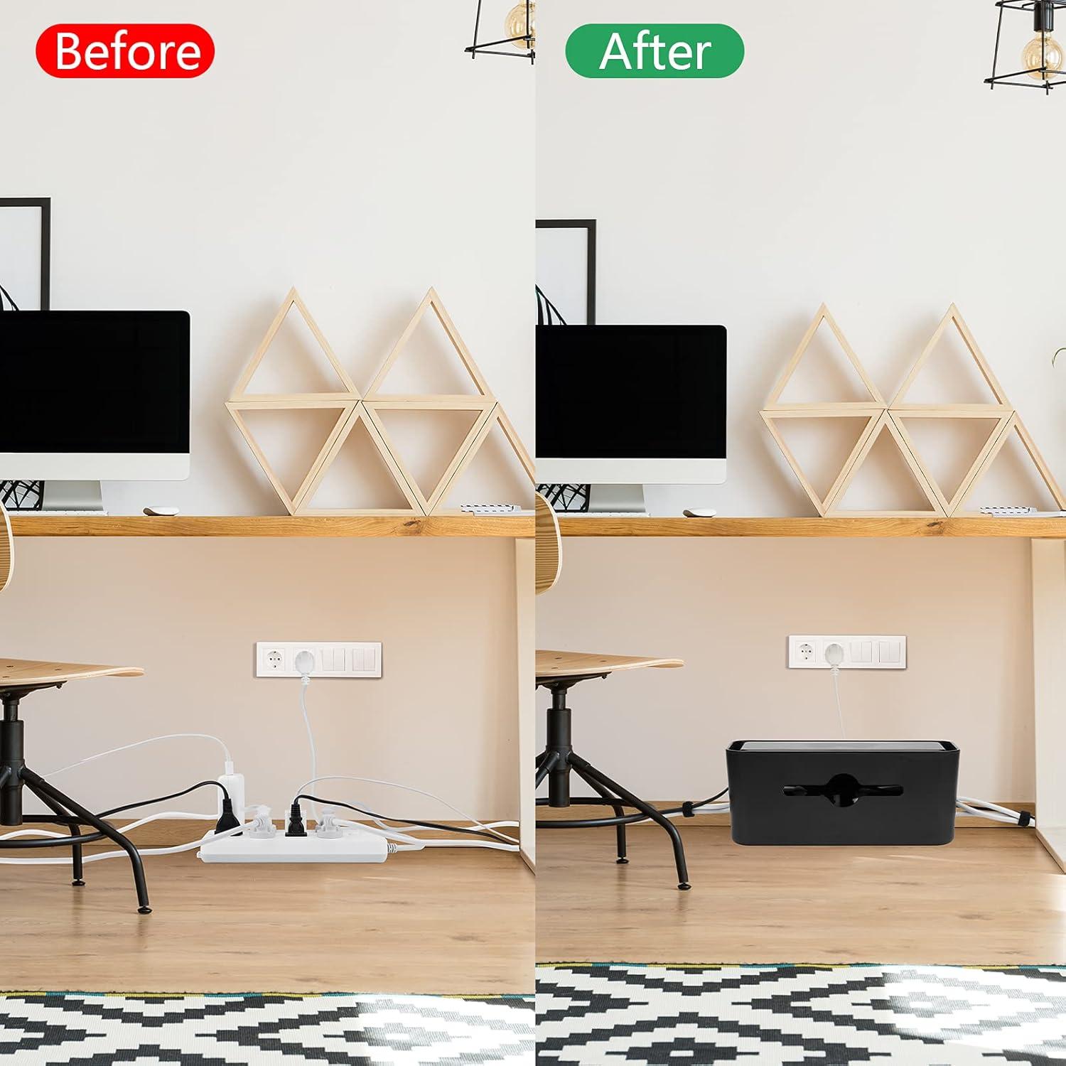 Caja Organizadora de Cables Gabfu 31x13.5x13 cm Negra