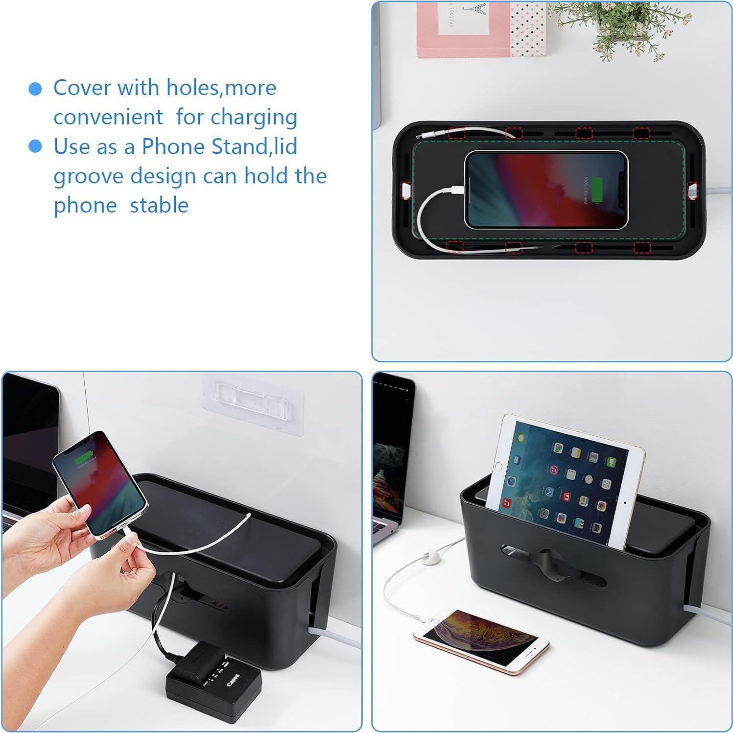 Caja Organizadora de Cables Gabfu 31x13.5x13 cm Negra