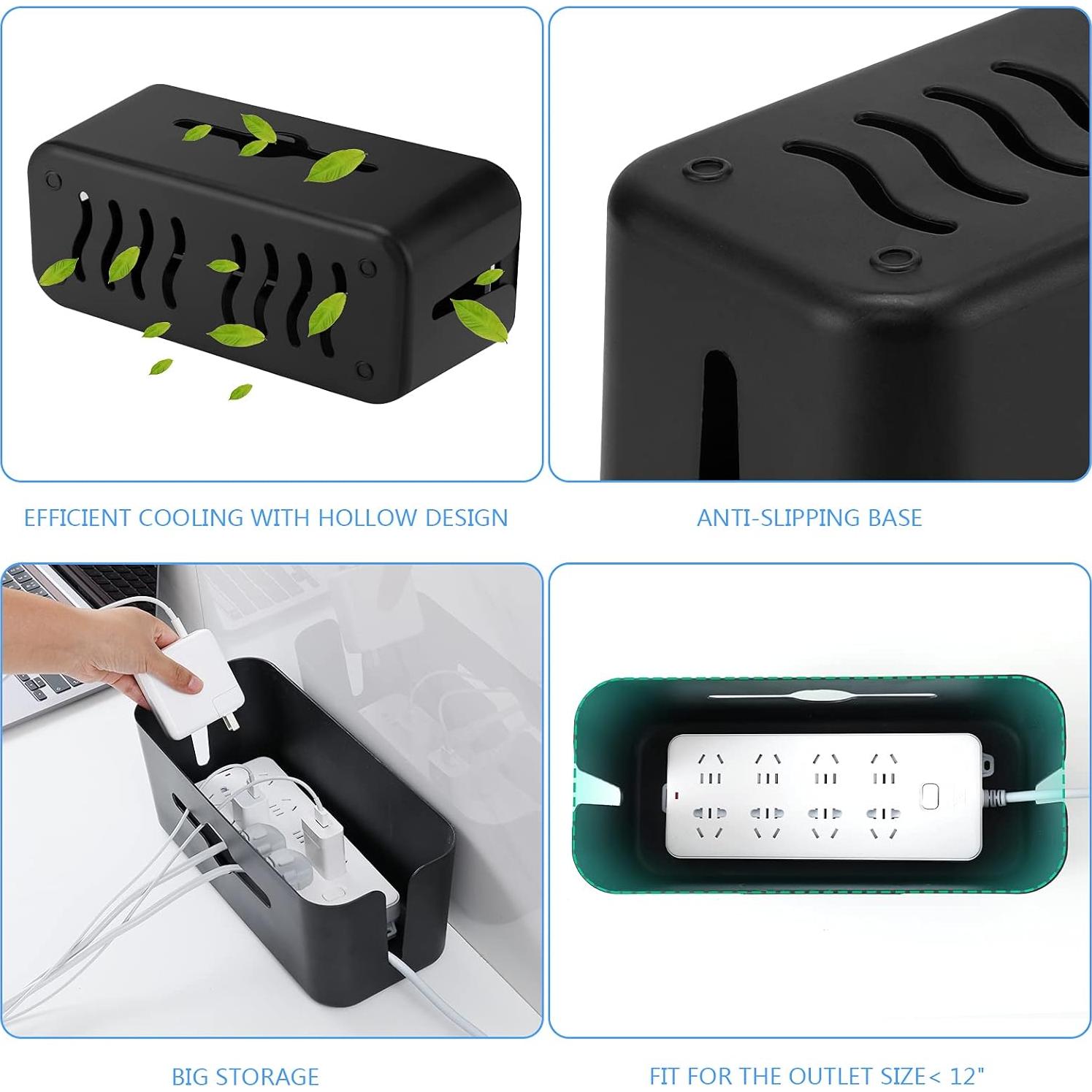 Caja Organizadora de Cables Gabfu 31x13.5x13 cm Negra