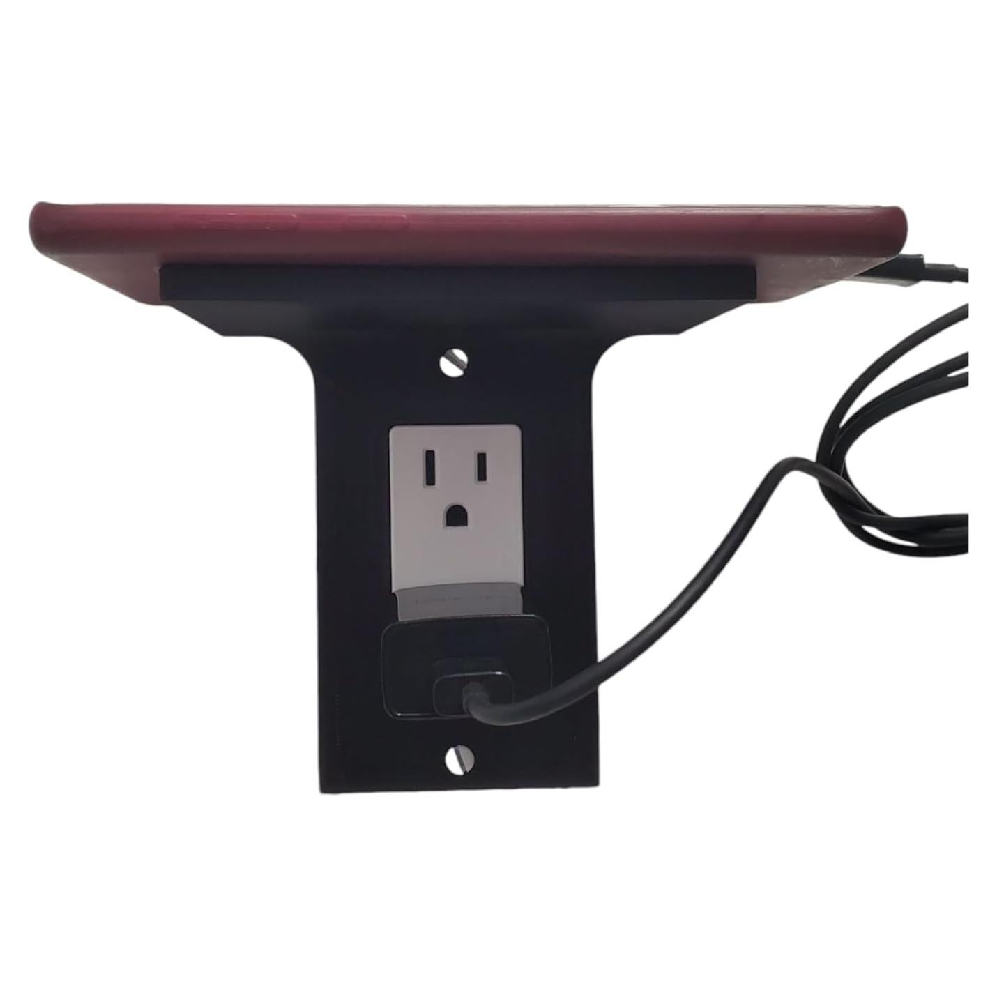 Cubierta de Enchufe con Estante Negro - Biodegradable 3D