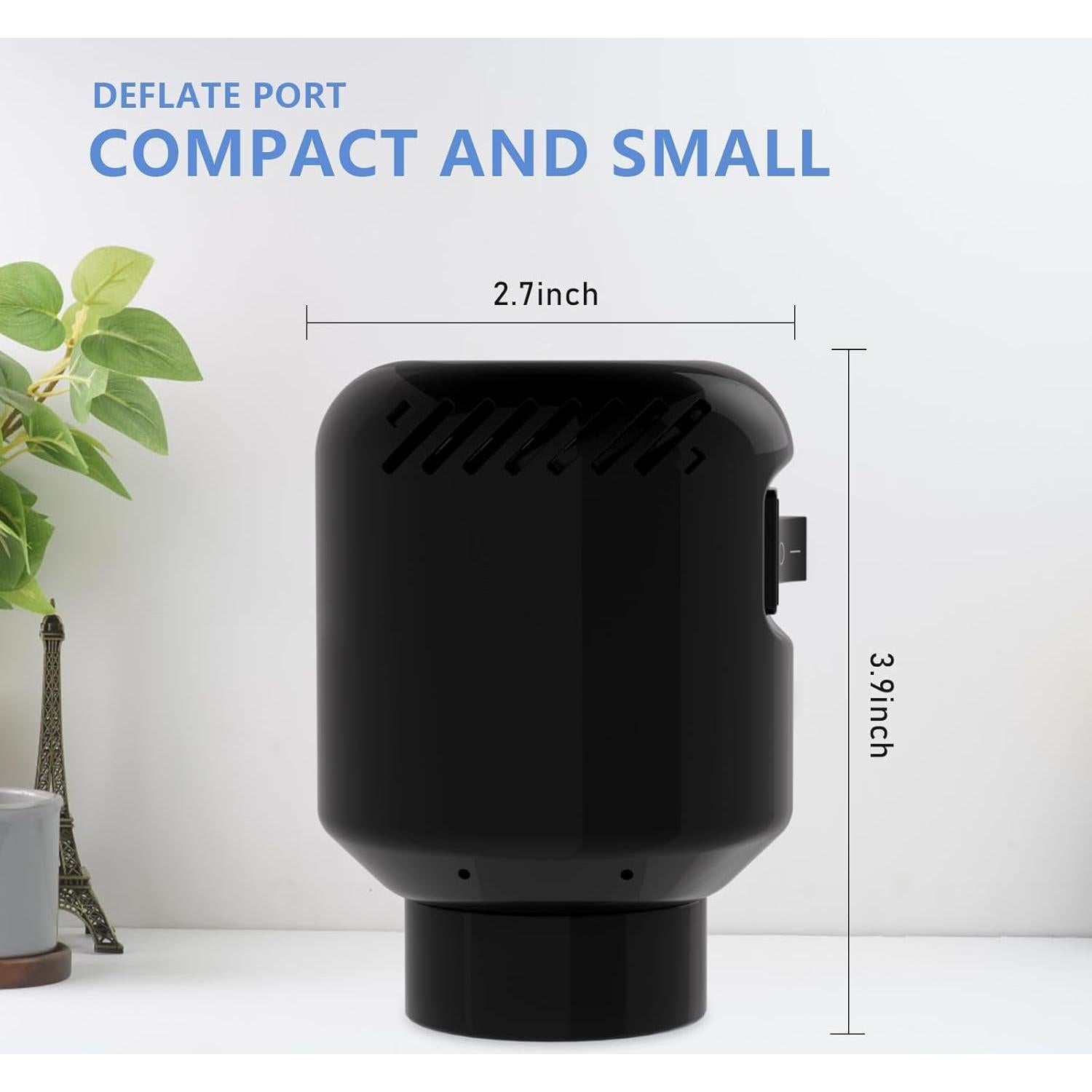 Bomba de Vacío Eléctrica Kissleaf Portátil 460 L/min - Negro