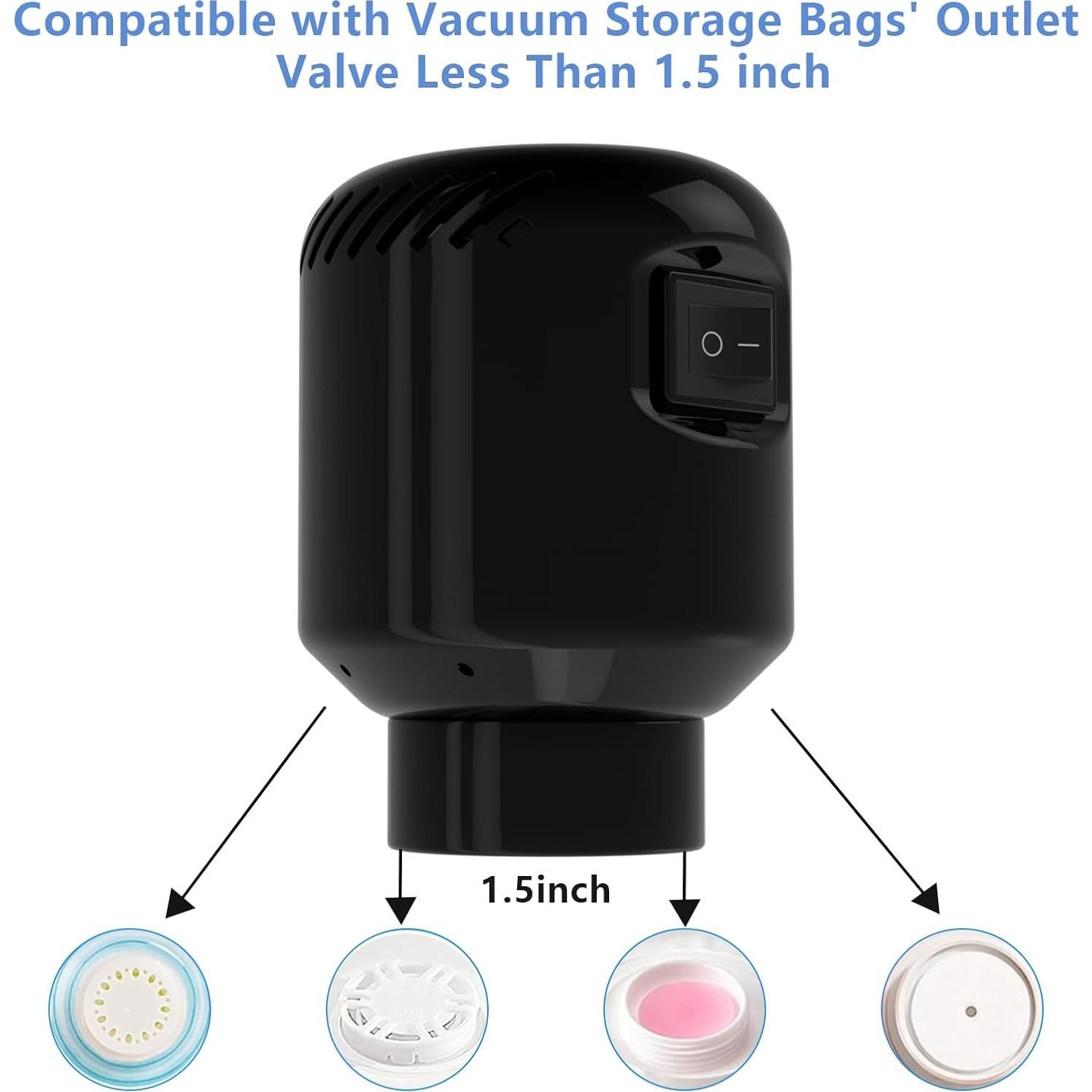 Bomba de Vacío Eléctrica Kissleaf Portátil 460 L/min - Negro