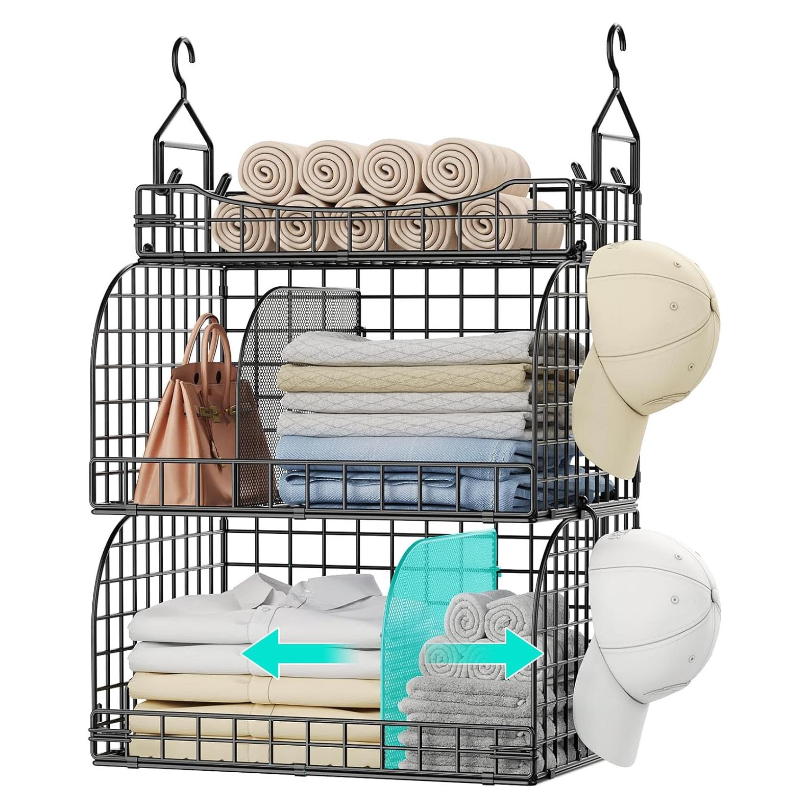 Organizador de Closet Colgante HapiRm - 3 Niveles Metálicos
