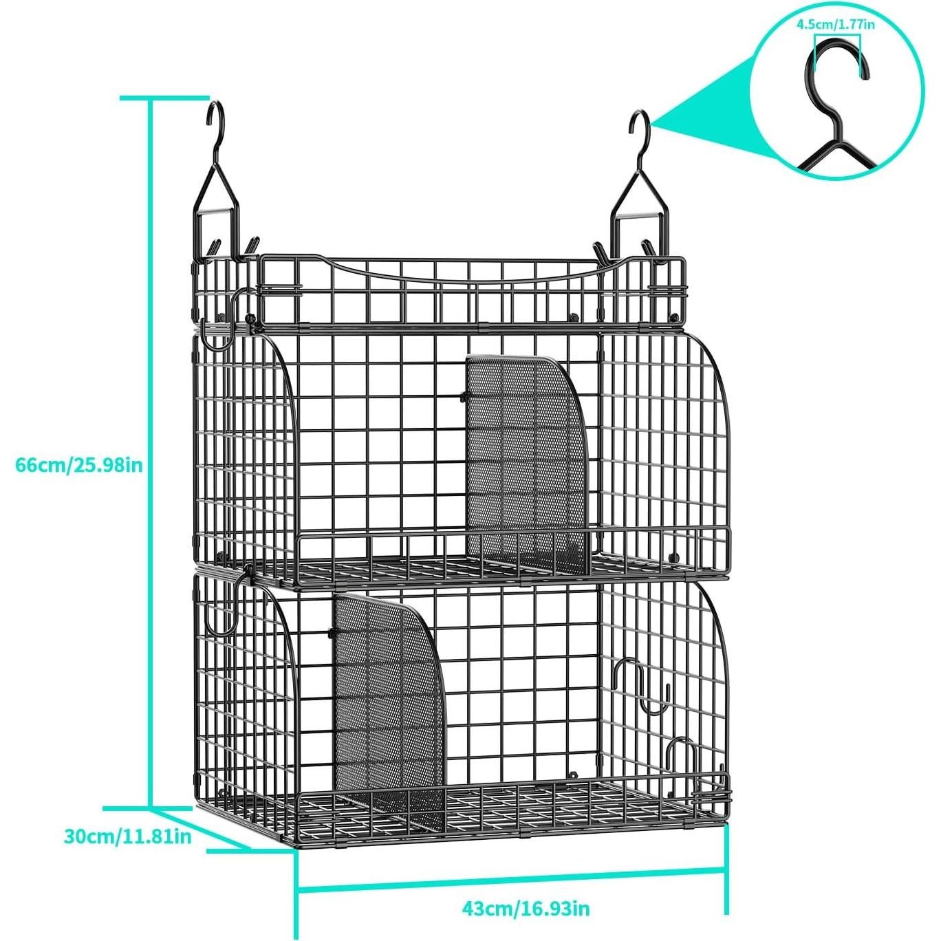 Organizador de Closet Colgante HapiRm - 3 Niveles Metálicos