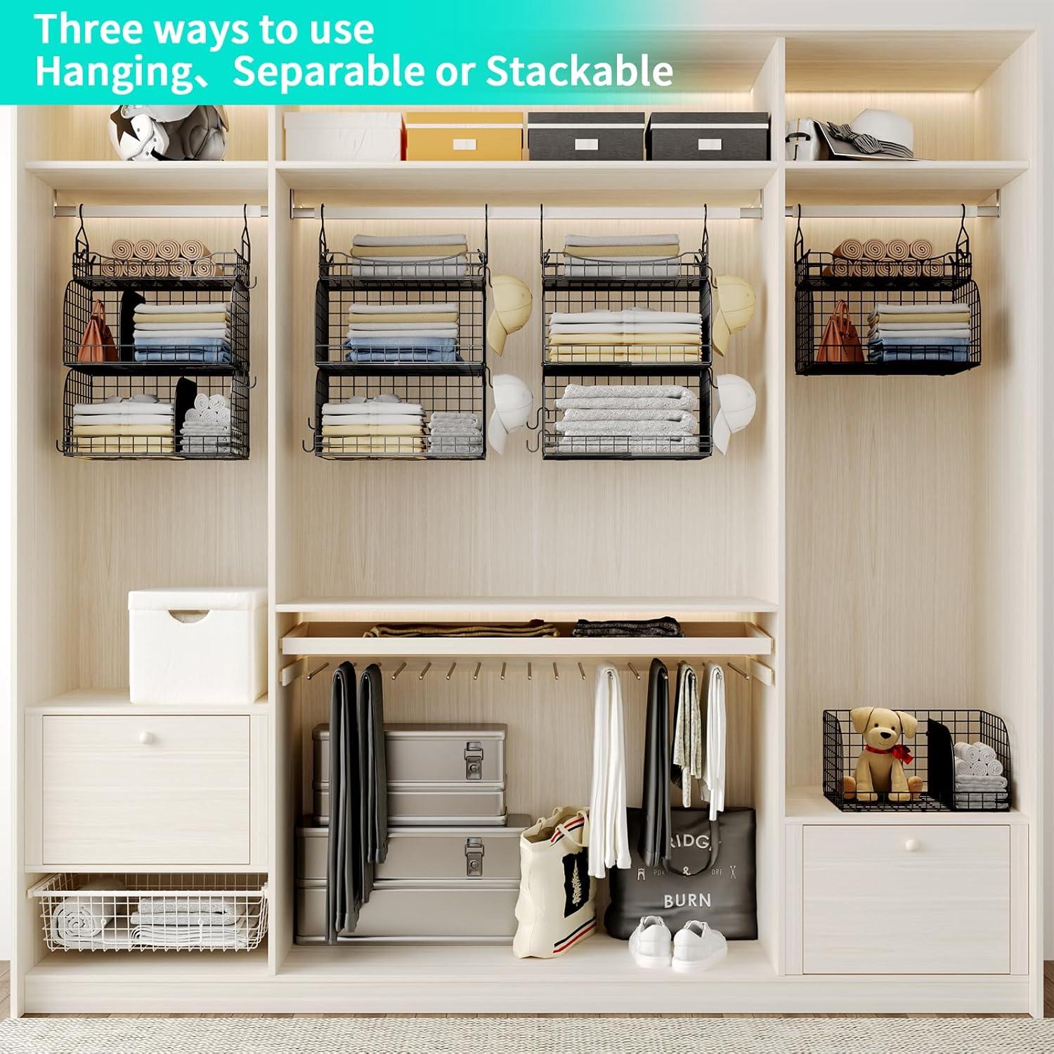 Organizador de Closet Colgante HapiRm - 3 Niveles Metálicos