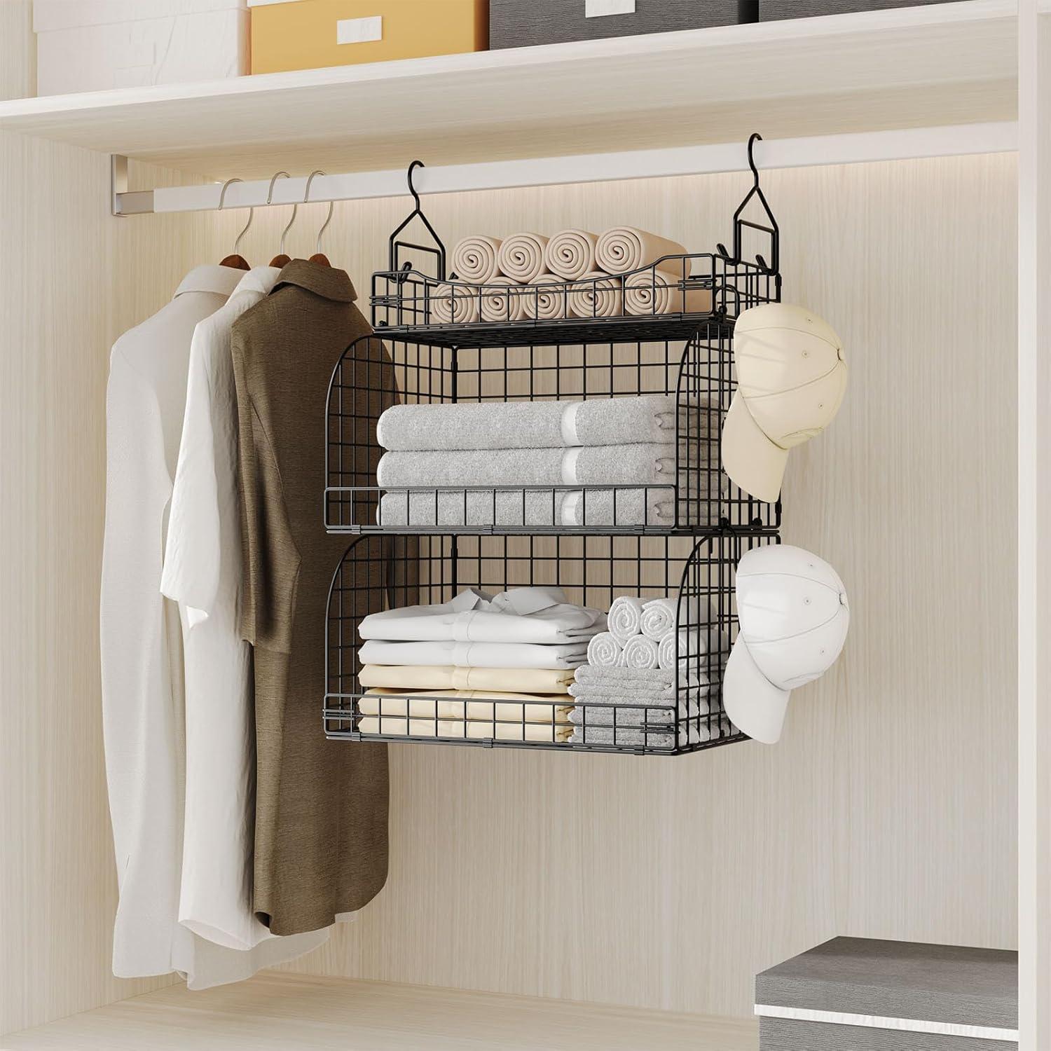 Organizador de Closet Colgante HapiRm - 3 Niveles Metálicos