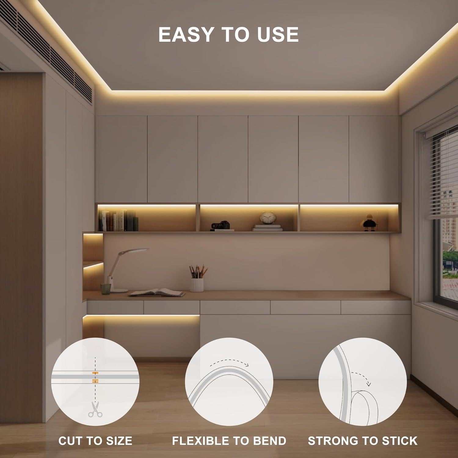 Tira de LED COB 5m Olaholii 2700K Regulable Control Remoto