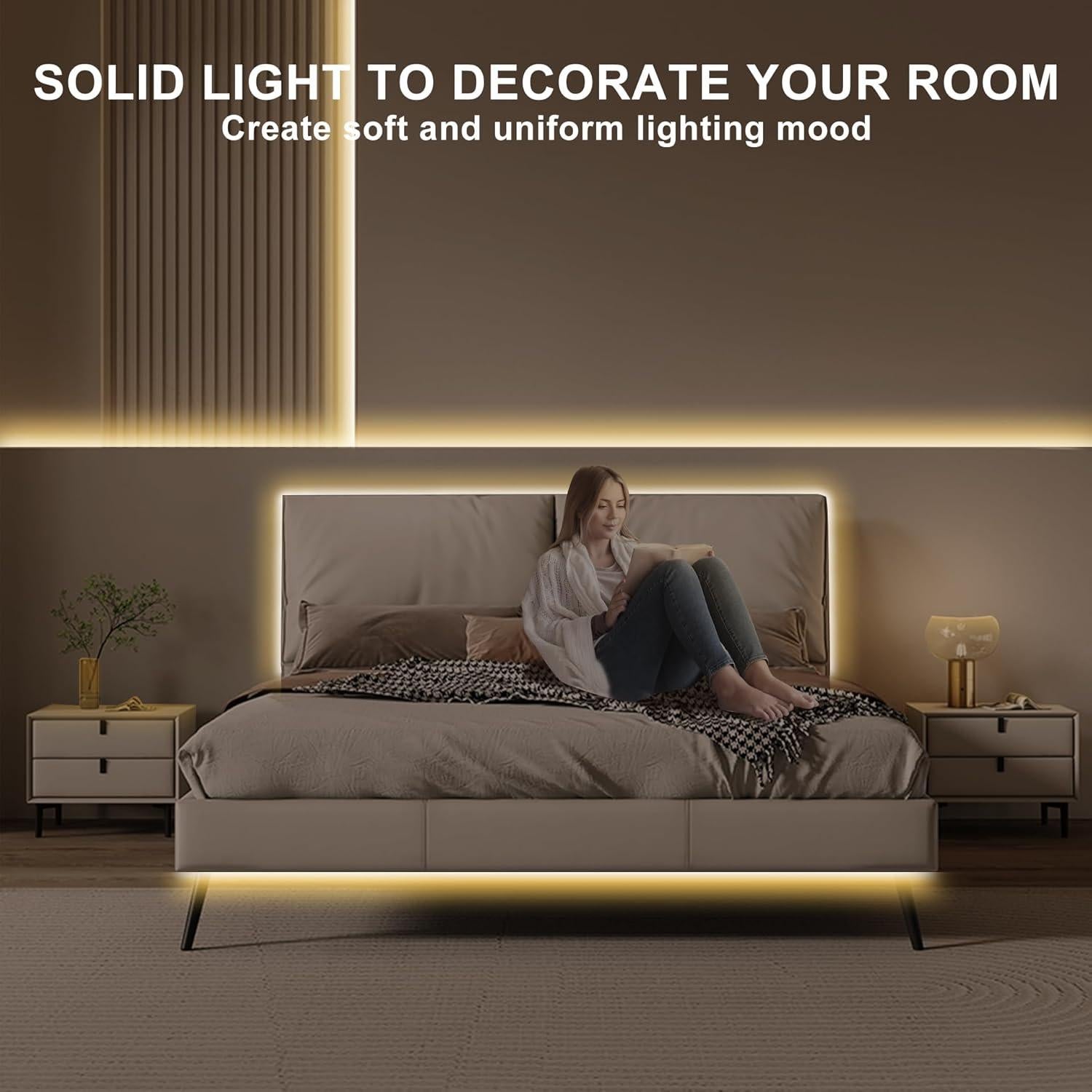 Tira de LED COB 5m Olaholii 2700K Regulable Control Remoto