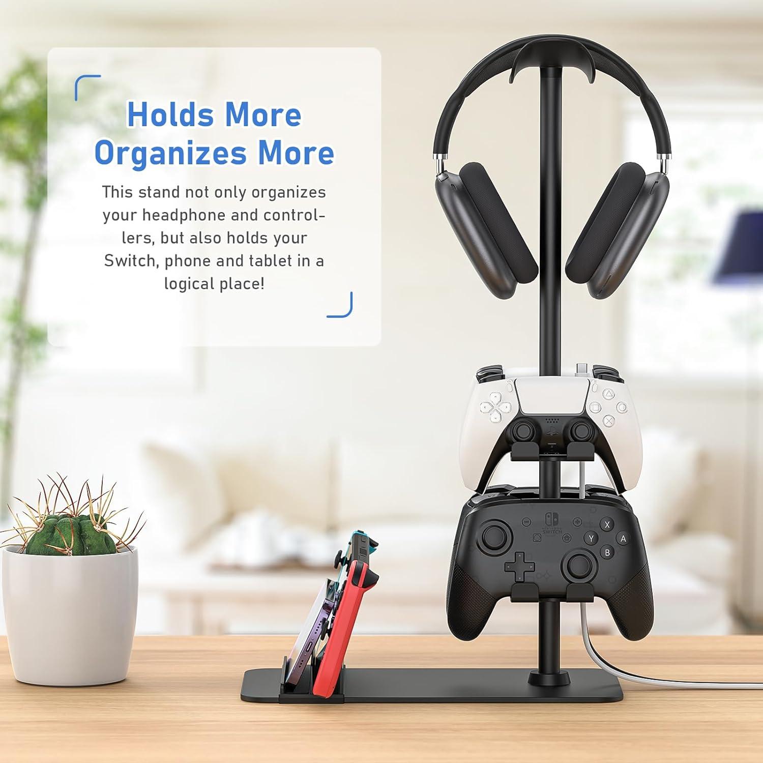 Soporte para Auriculares y Controladores MANMUVIMO - 1 Auricular y 4 Controladores