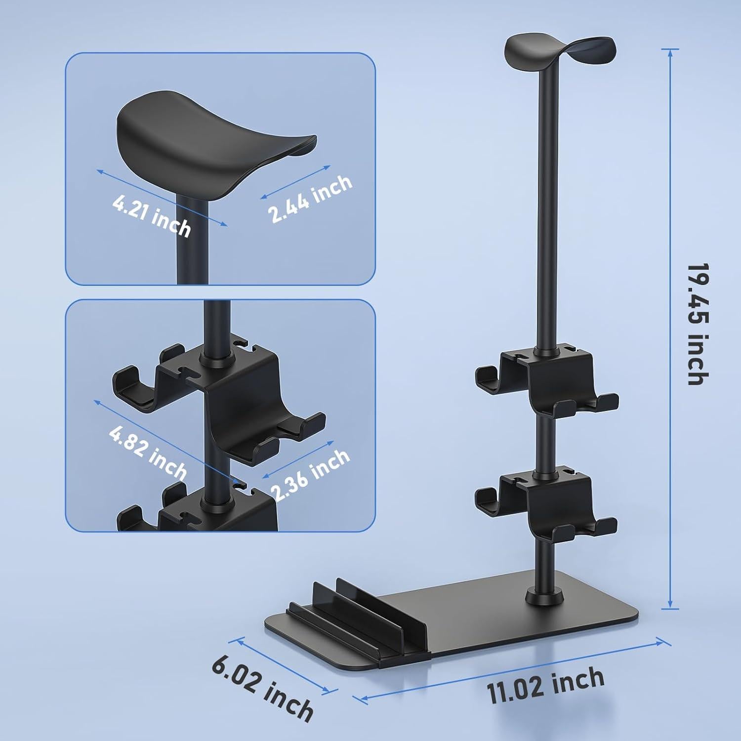 Soporte para Auriculares y Controladores MANMUVIMO - 1 Auricular y 4 Controladores