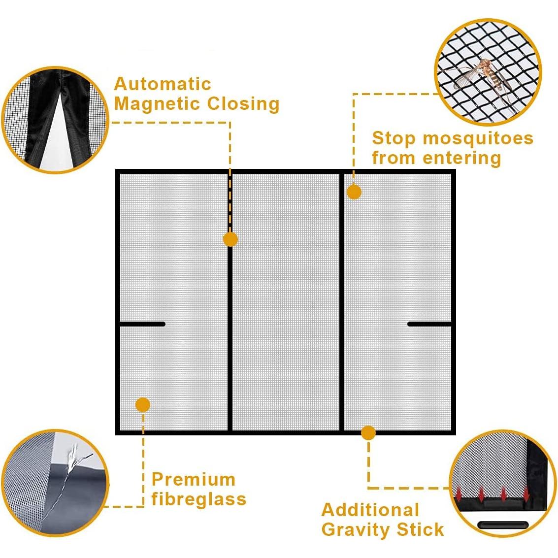 Pantalla de Puerta Magnética SANJIANKER 74x81.5 cm Fibra Vidrio