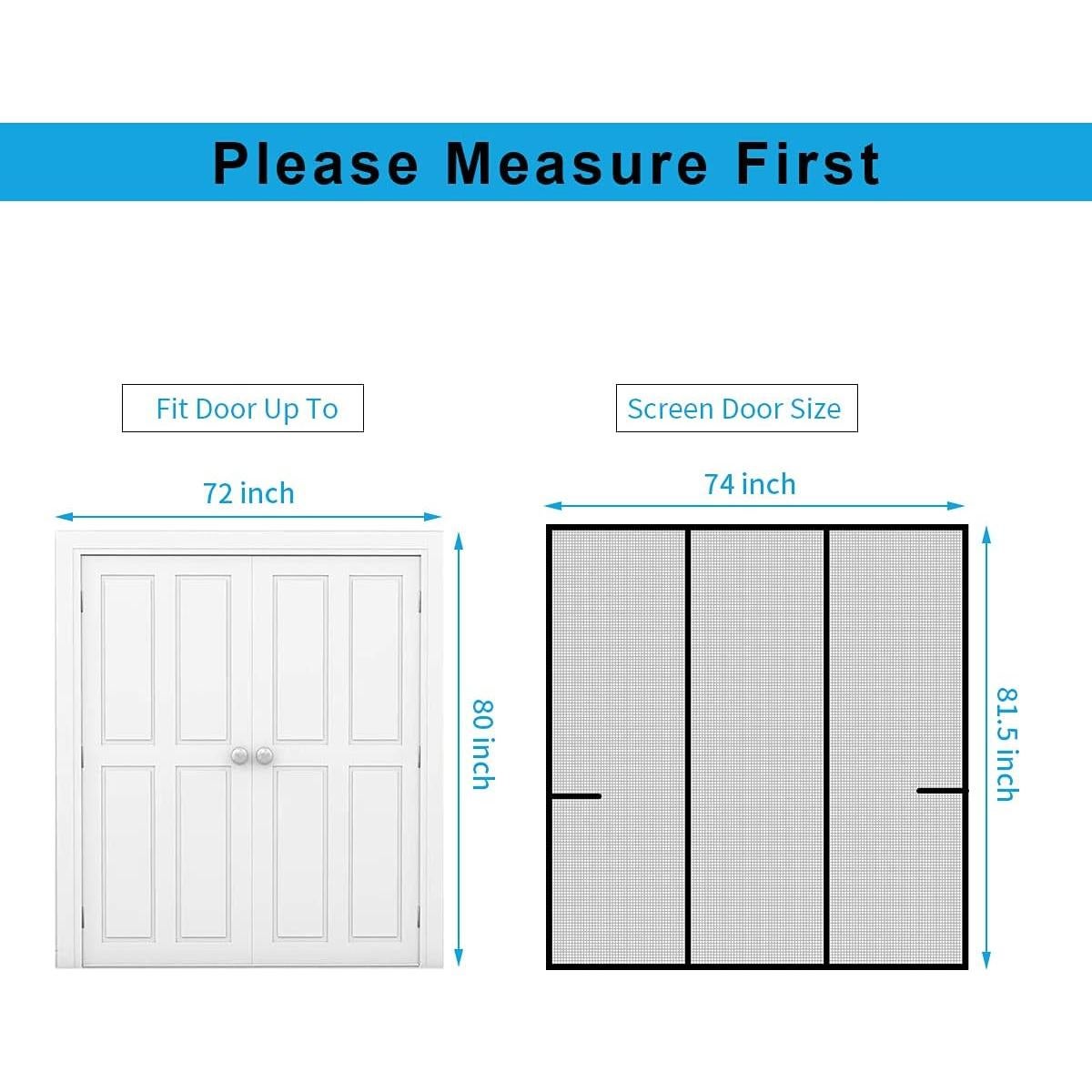 Pantalla de Puerta Magnética SANJIANKER 74x81.5 cm Fibra Vidrio