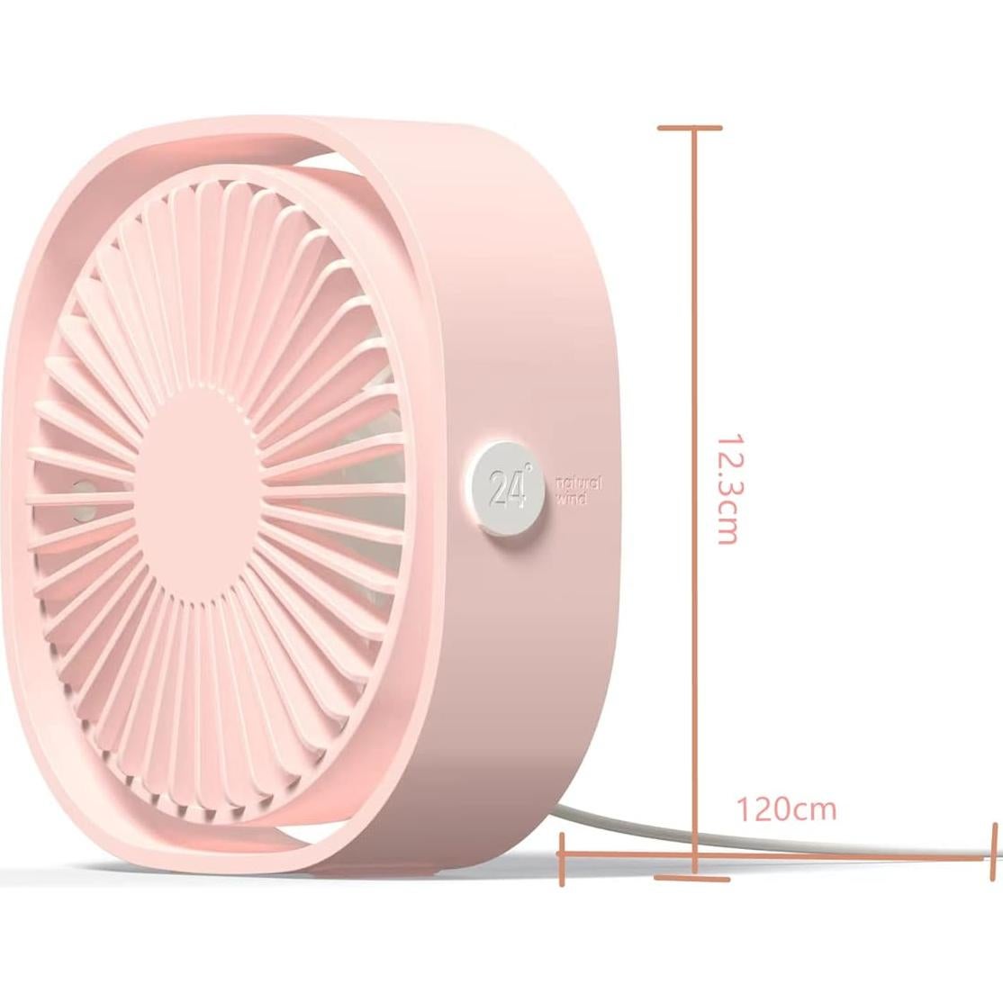 Ventilador de Escritorio USB Genérico Cubo Rosa 3 Velocidades