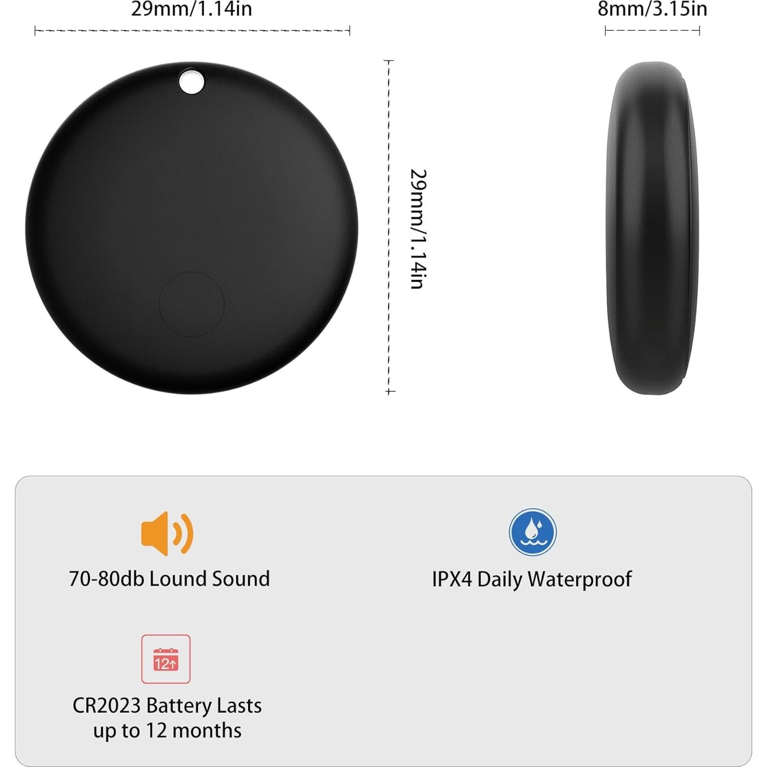 Air Tags Jocular 2 Pack Negro - Etiquetas Inteligentes Bluetooth
