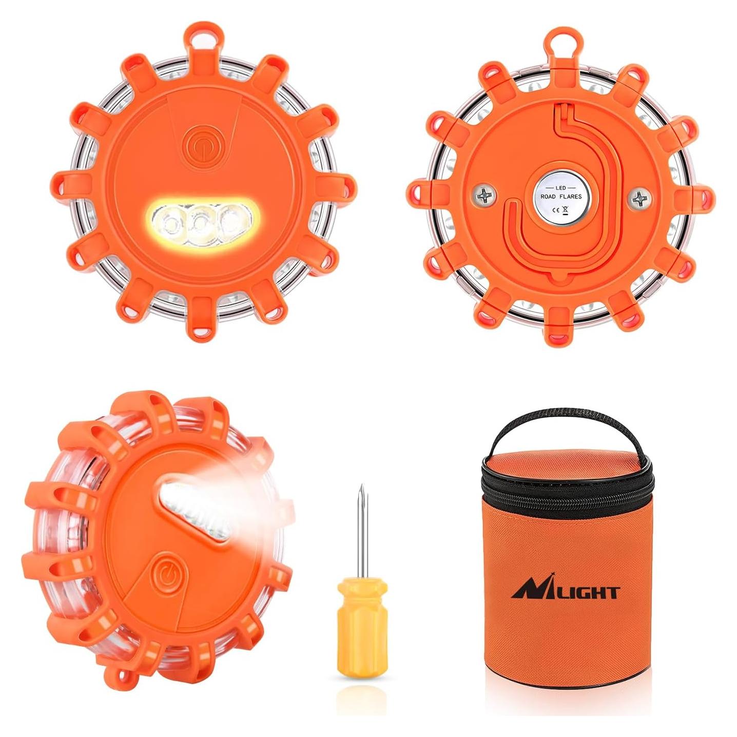 Luces de Emergencia LED Nilight 3 Piezas con Modos SOS