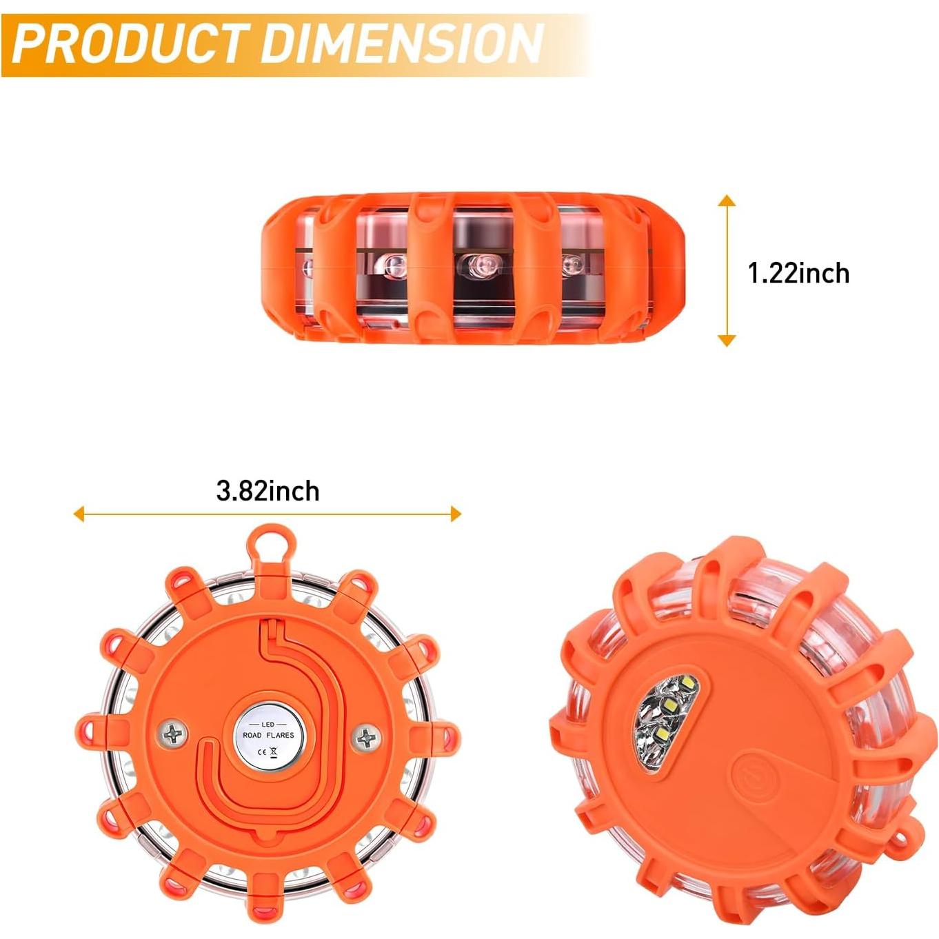 Luces de Emergencia LED Nilight 3 Piezas con Modos SOS