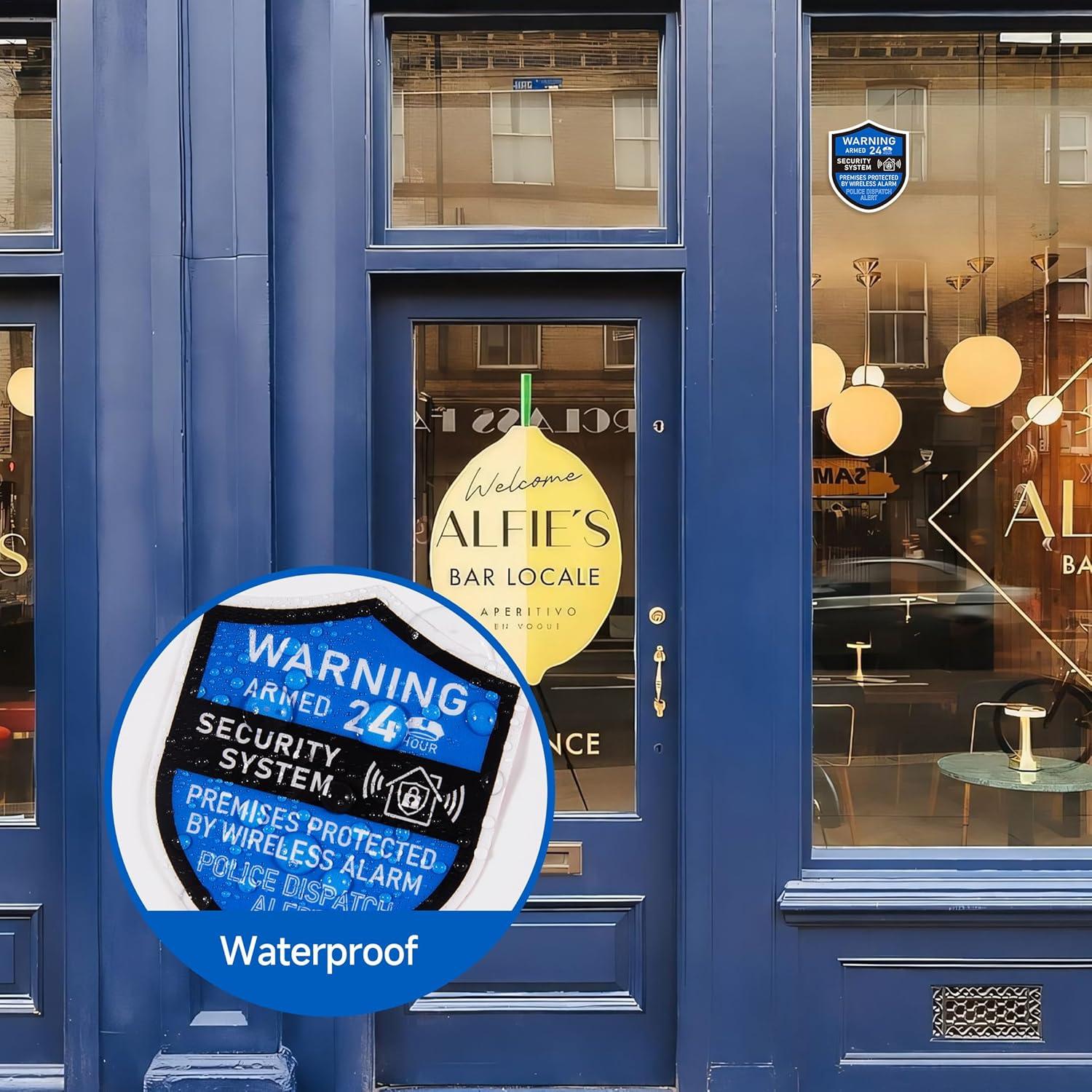 3 Piezas Señales de Alarma de Seguridad LUHIMO Vinilo 6x7 cm