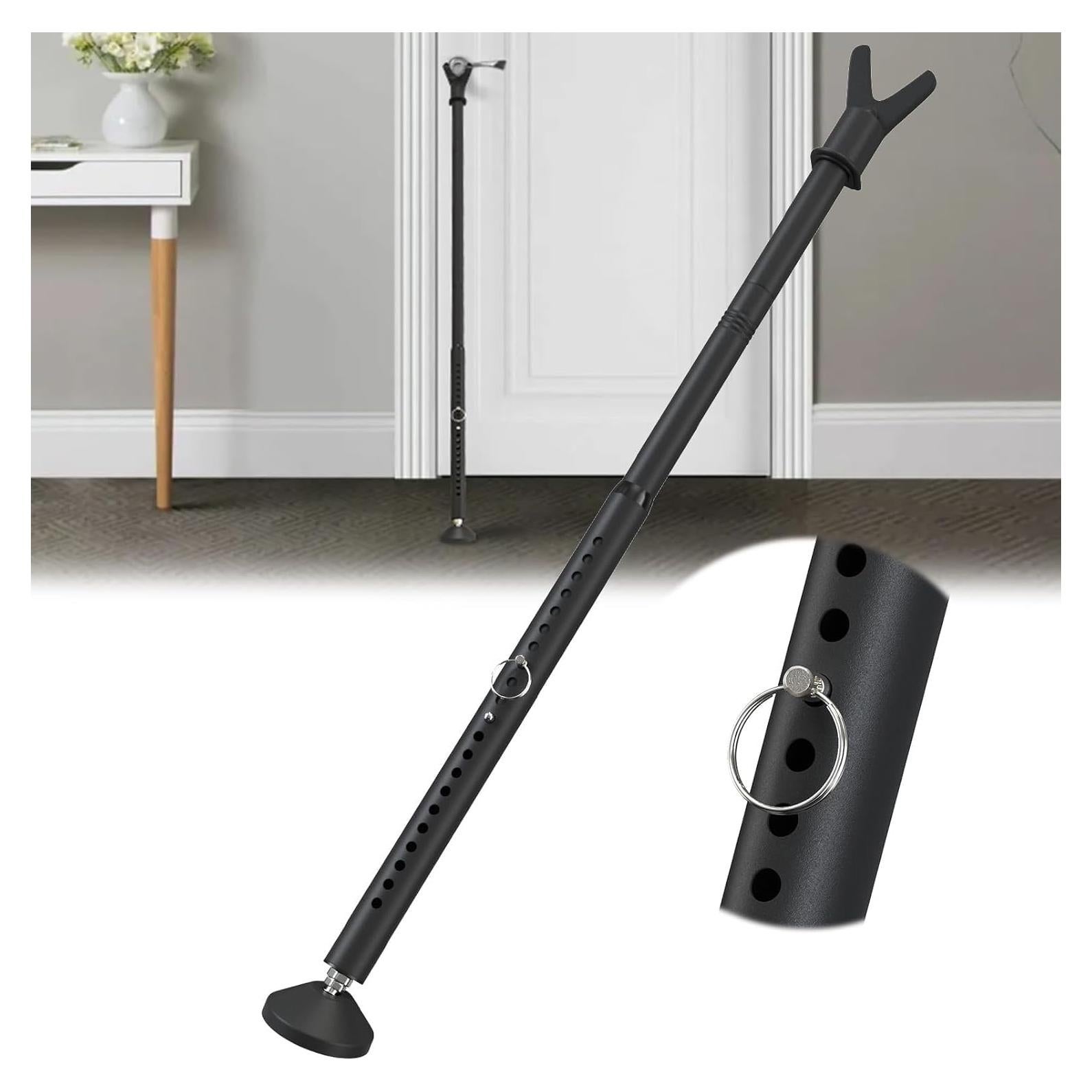 Barra de Seguridad para Puertas Deslizantes Lcokeiy Negra 50.8-129.5 cm