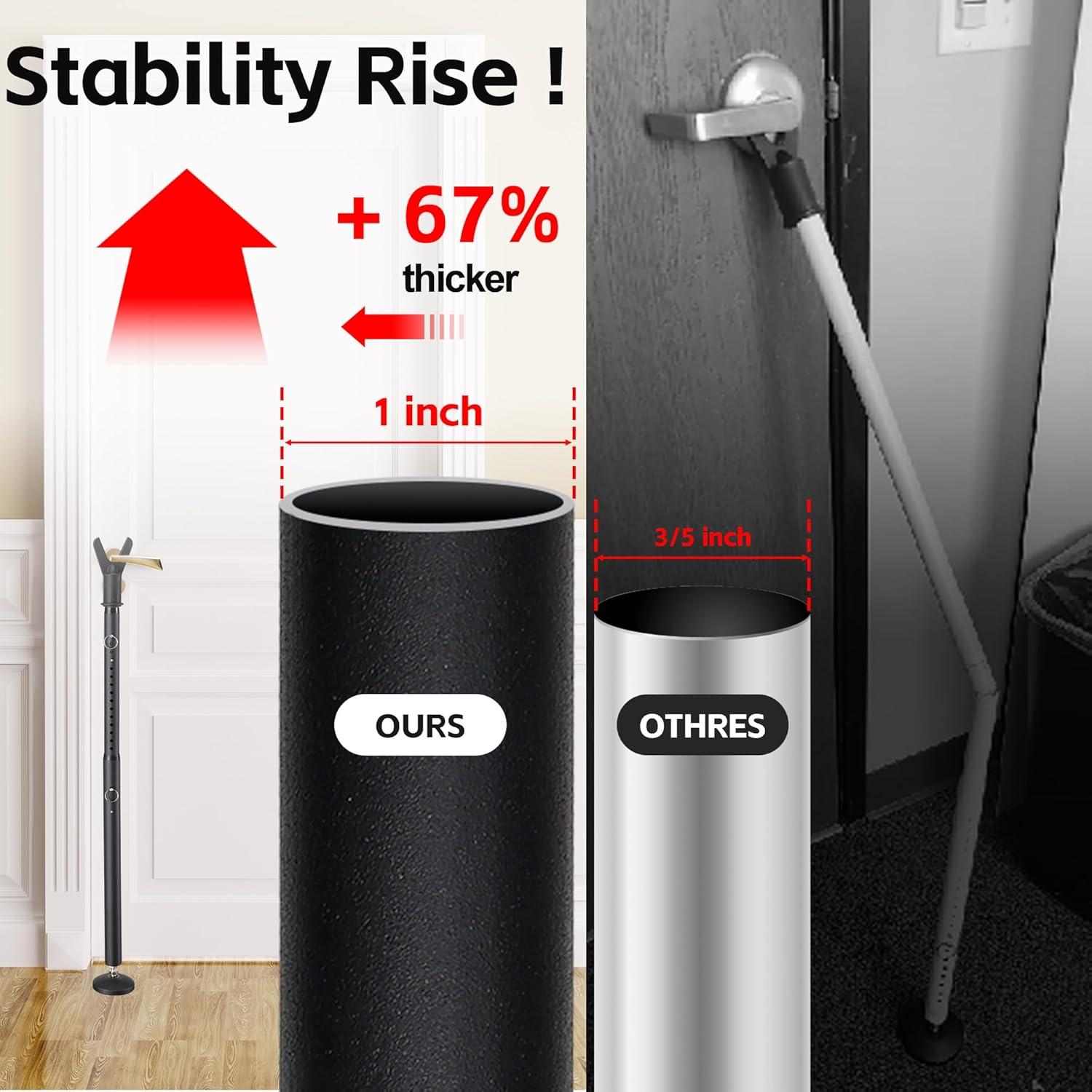 Barra de Seguridad para Puertas Deslizantes Lcokeiy Negra 50.8-129.5 cm