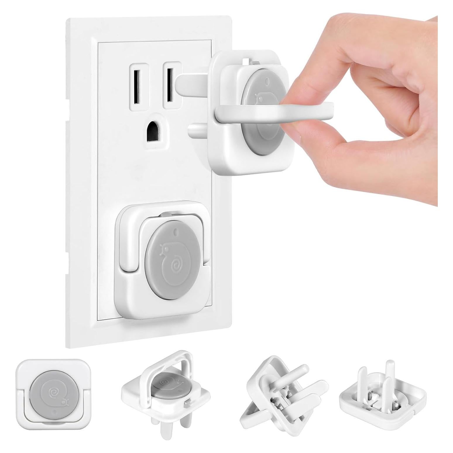 Cubiertas de Enchufe para Bebés 40 Piezas Gris Seguridad