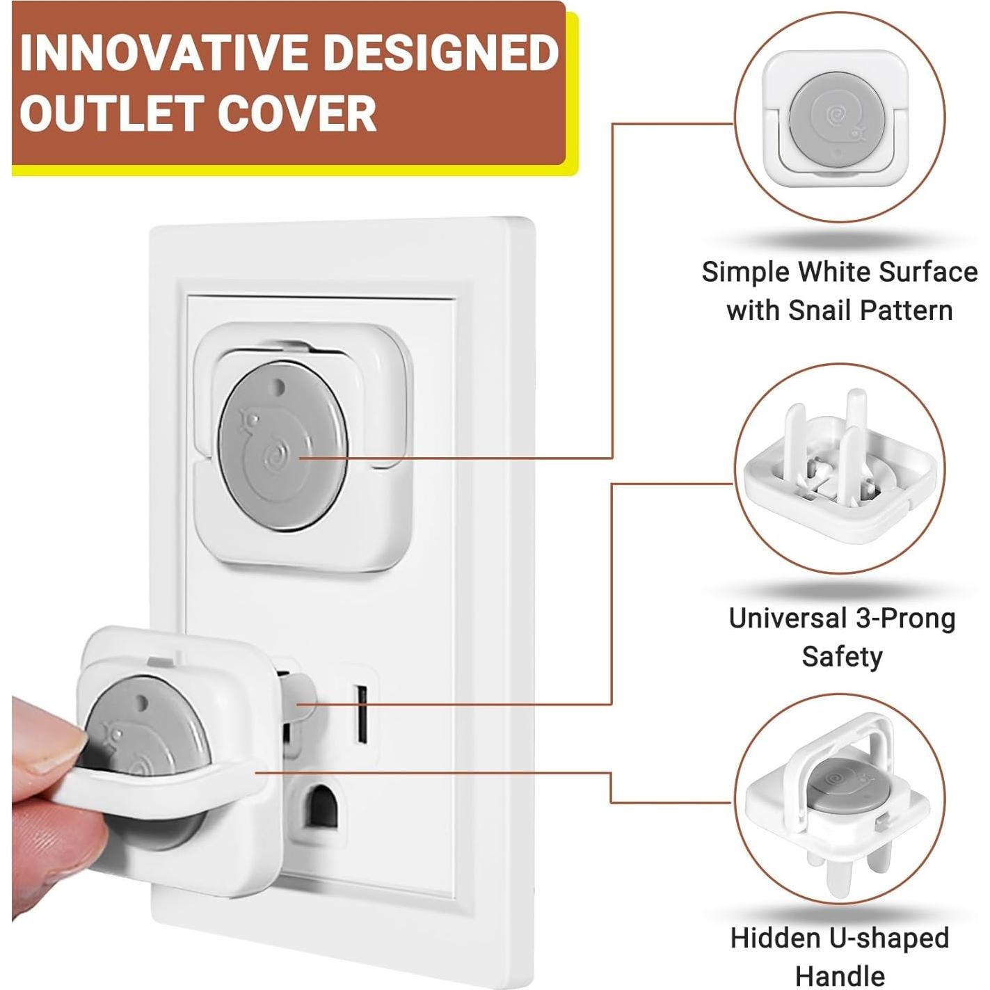 Cubiertas de Enchufe para Bebés 40 Piezas Gris Seguridad