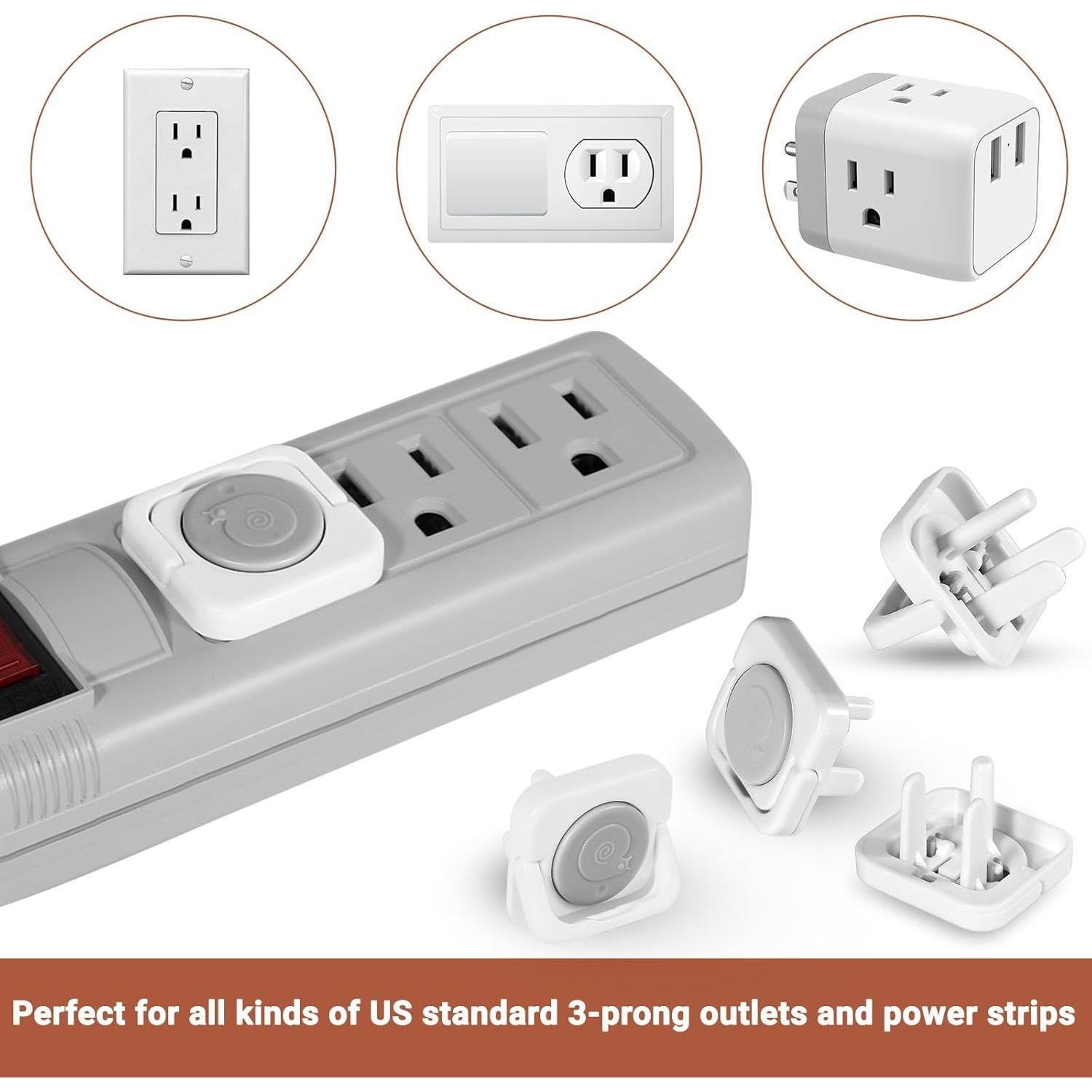 Cubiertas de Enchufe para Bebés 40 Piezas Gris Seguridad