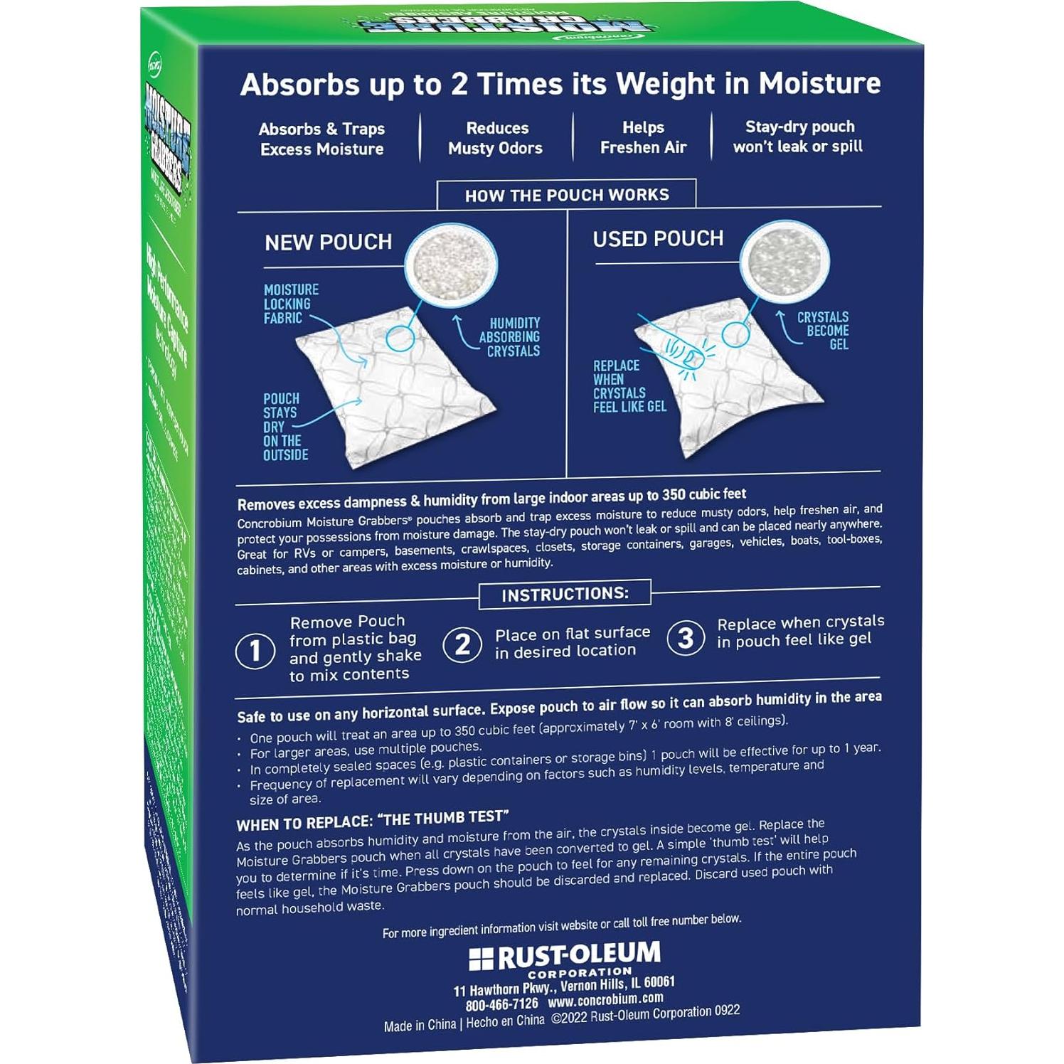 Bolsas Absorbentes de Humedad Concrobium 780 g - Control de Olores