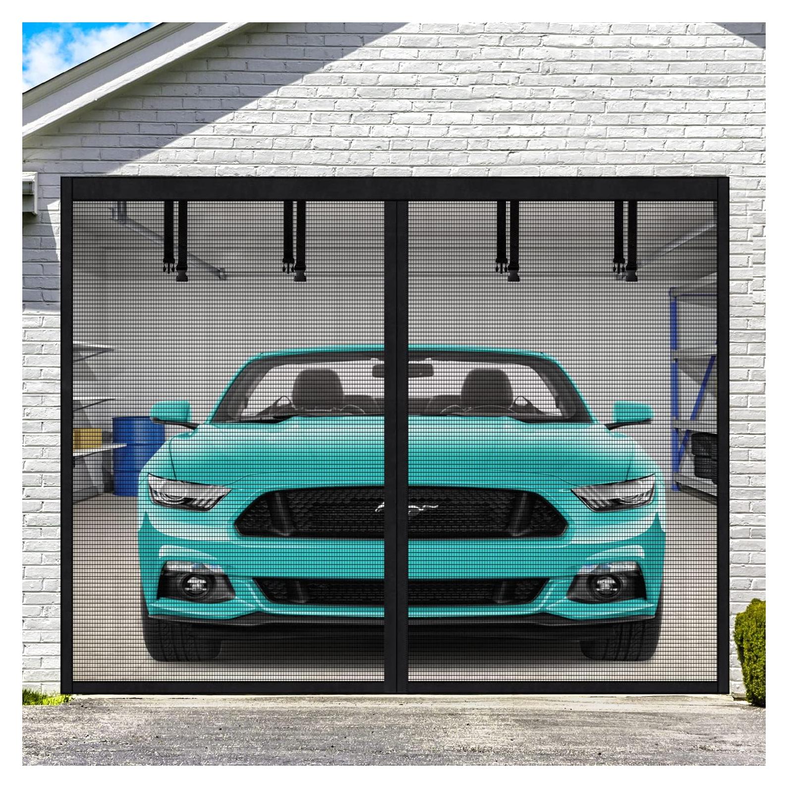 Pantalla de Garaje UUP 2.54x2.16m Malla Magnética Negra