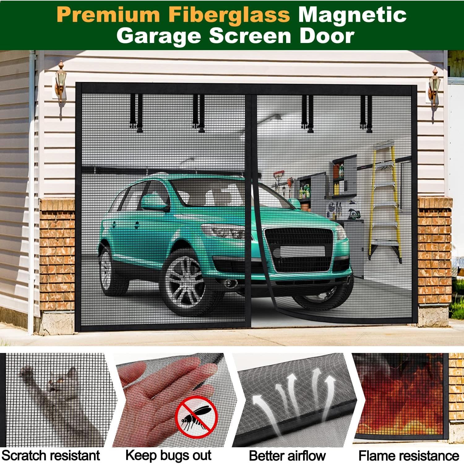 Pantalla de Garaje UUP 2.54x2.16m Malla Magnética Negra