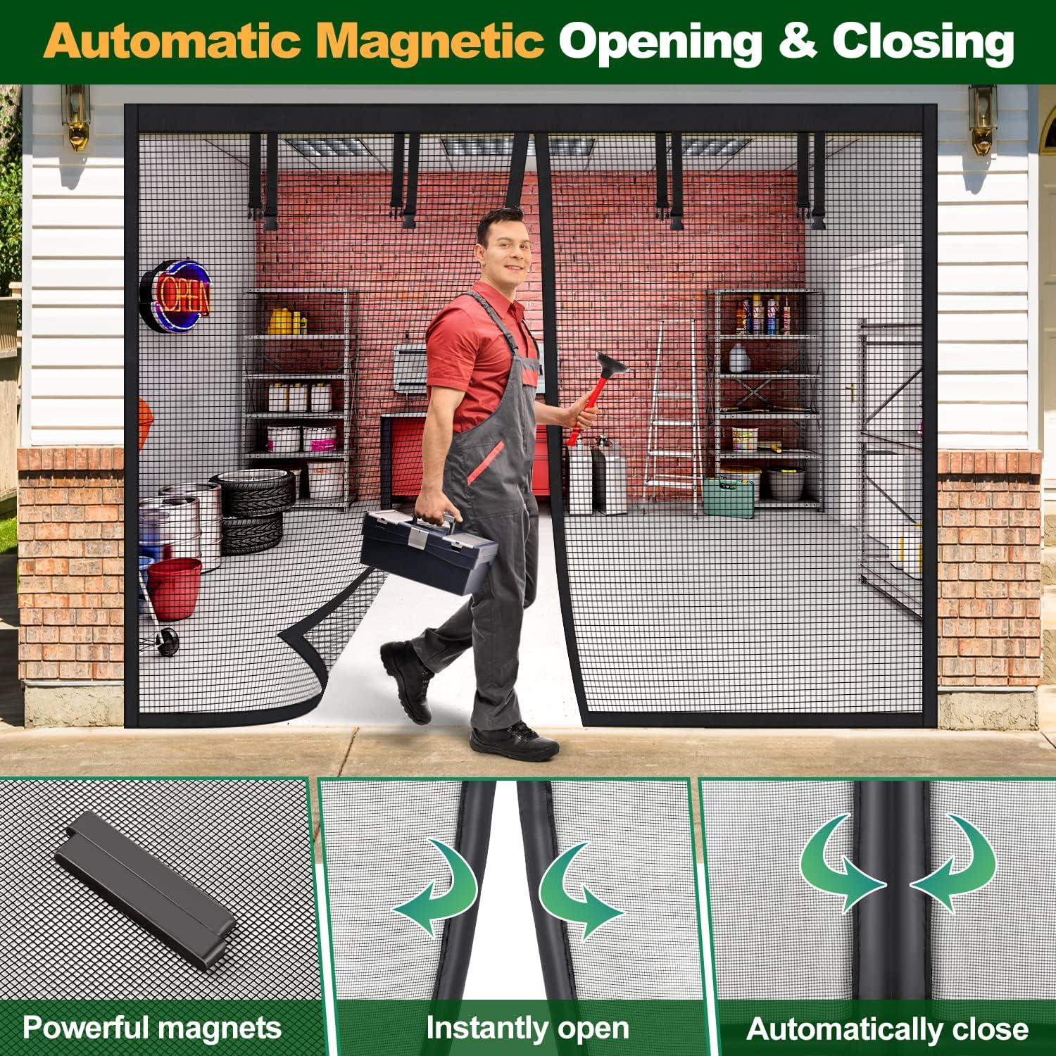 Pantalla de Garaje UUP 2.54x2.16m Malla Magnética Negra