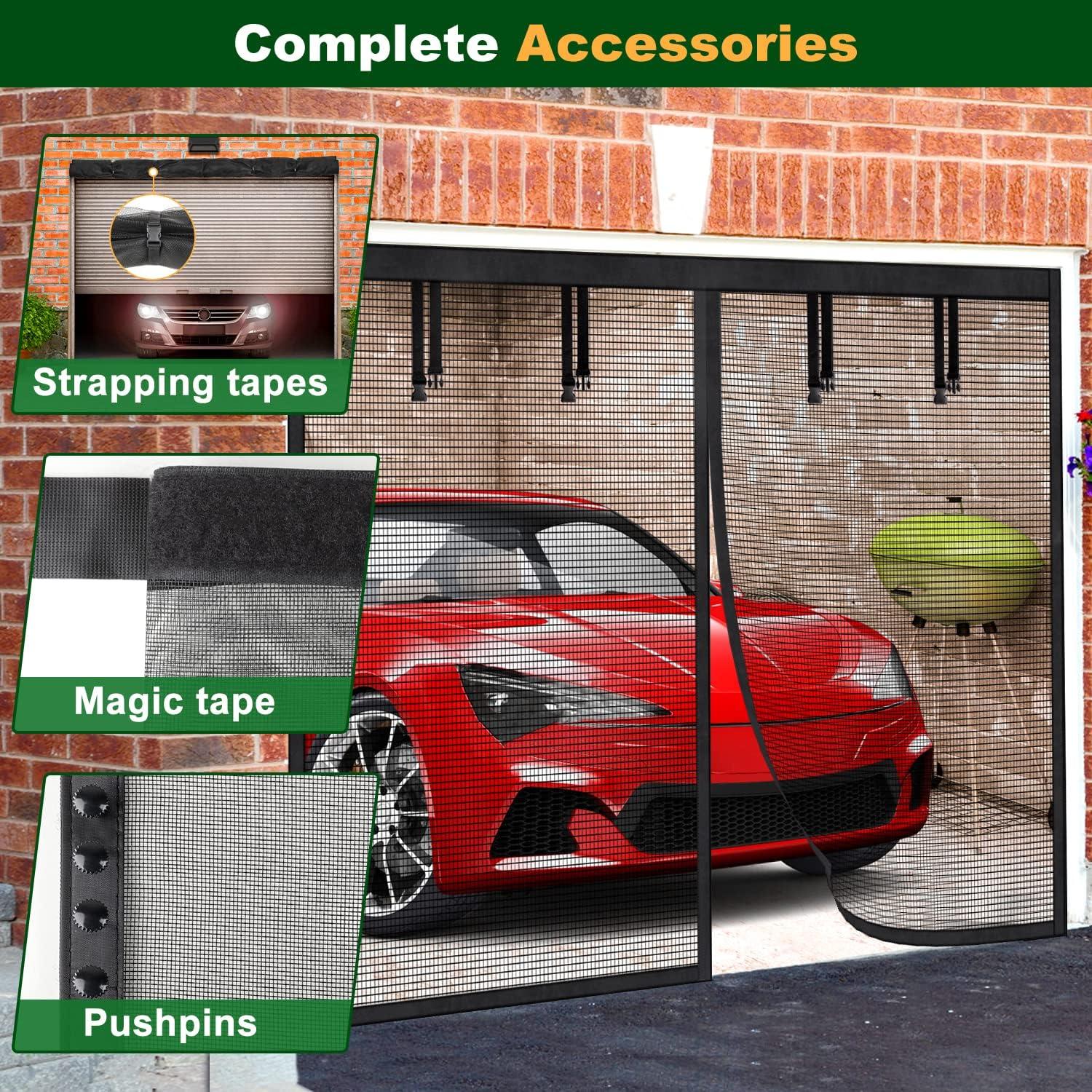 Pantalla de Garaje UUP 2.54x2.16m Malla Magnética Negra