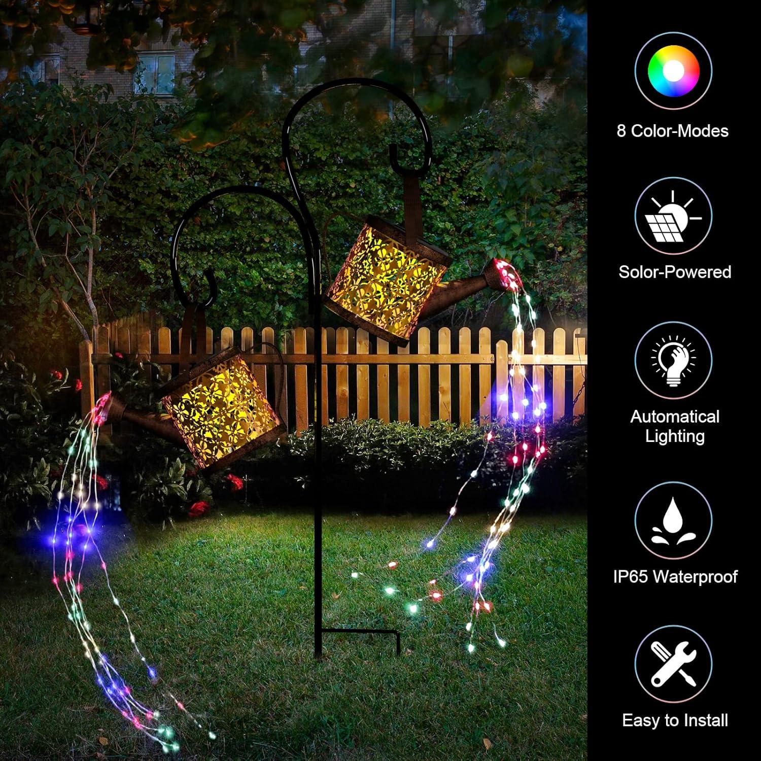 Luz de Riego Solar Merear Multicolor 8 Modos IP65 Jardín
