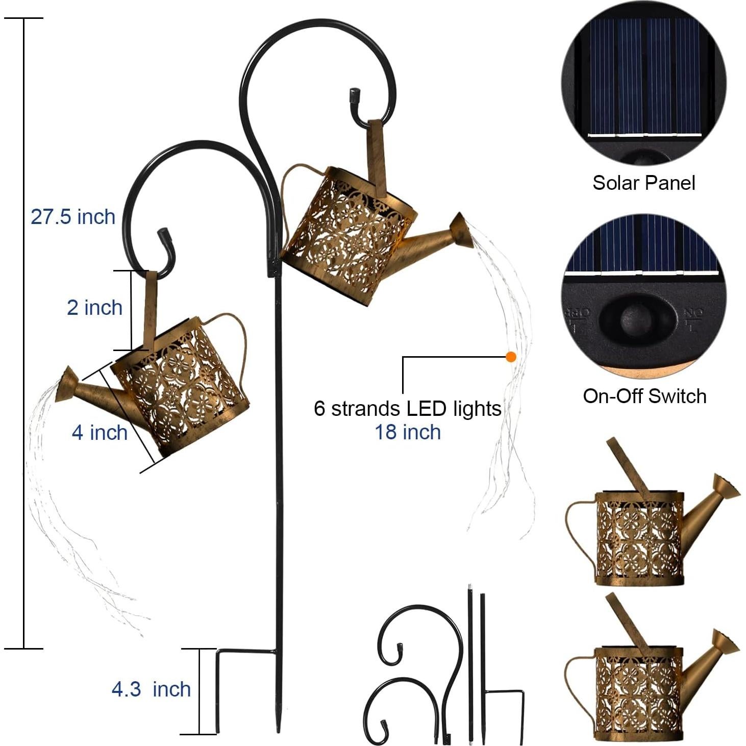 Luz de Riego Solar Merear Multicolor 8 Modos IP65 Jardín