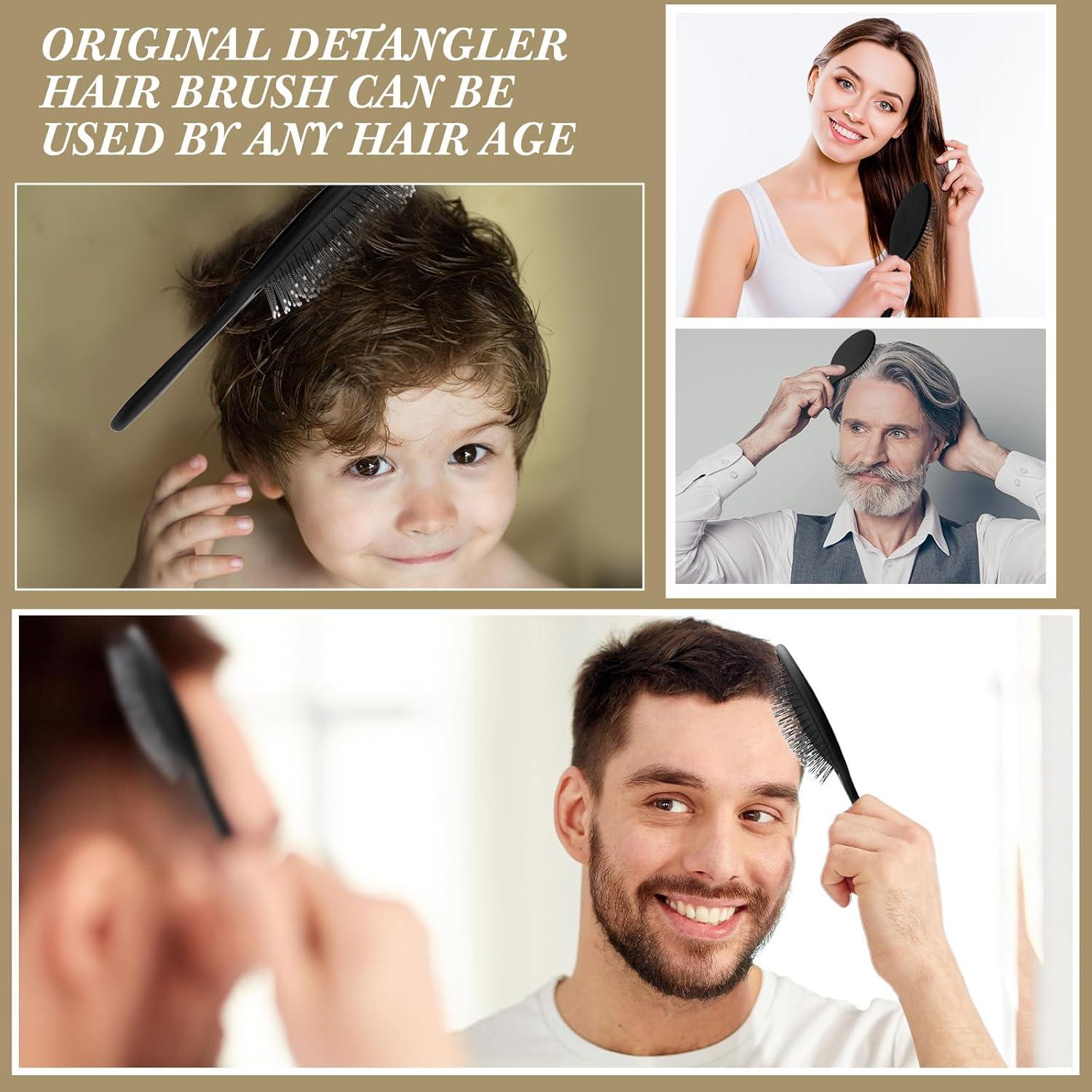 Nuenen 6 Pcs Cepillos Desenredantes para Cabello Negro