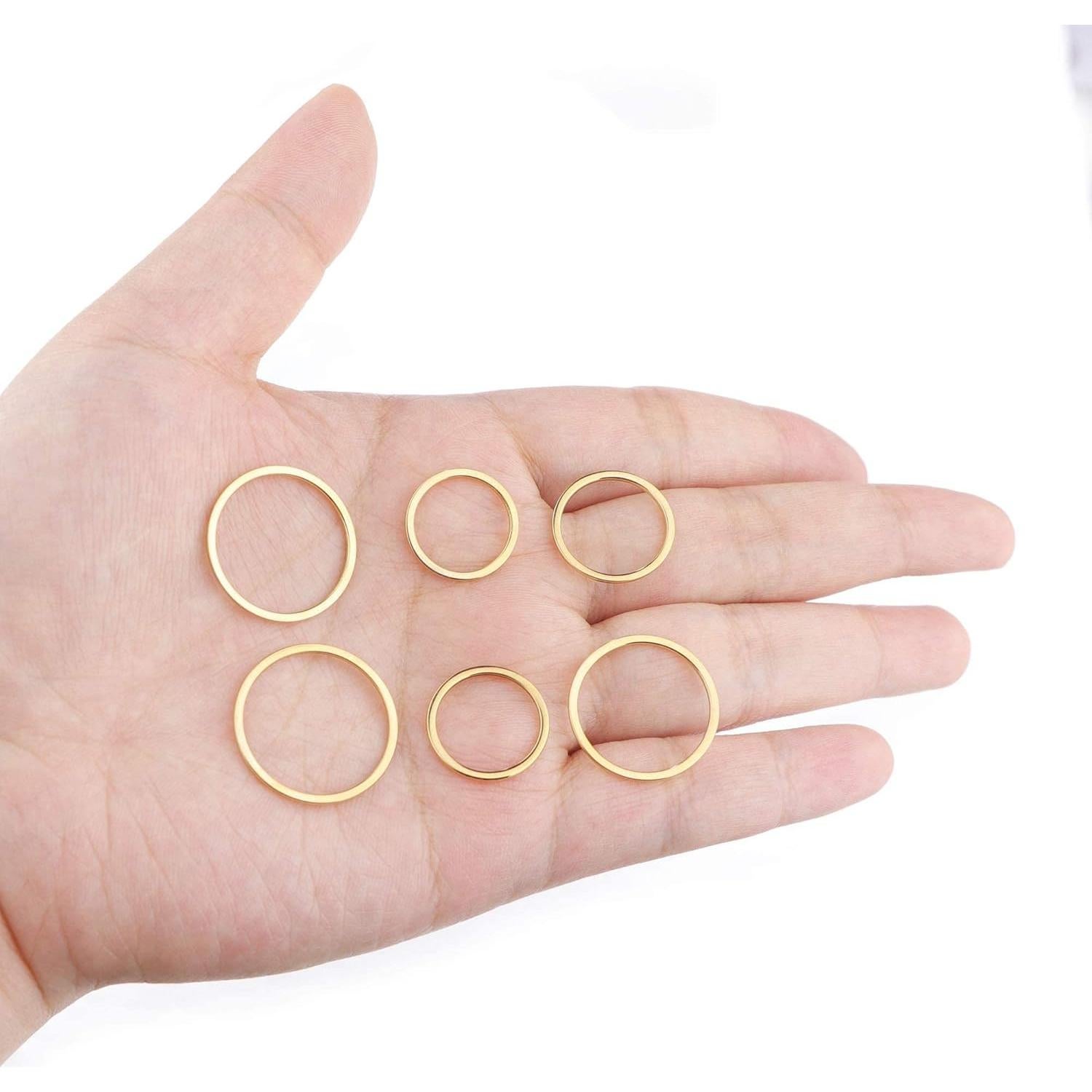 Conjunto de 10 Anillos Midi de Acero Inoxidable FINREZIO Talla 2-11