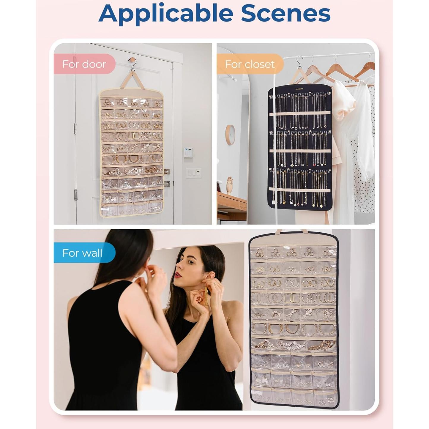 Organizador de Joyería Colgante BAGSMART Extra Grande Negro